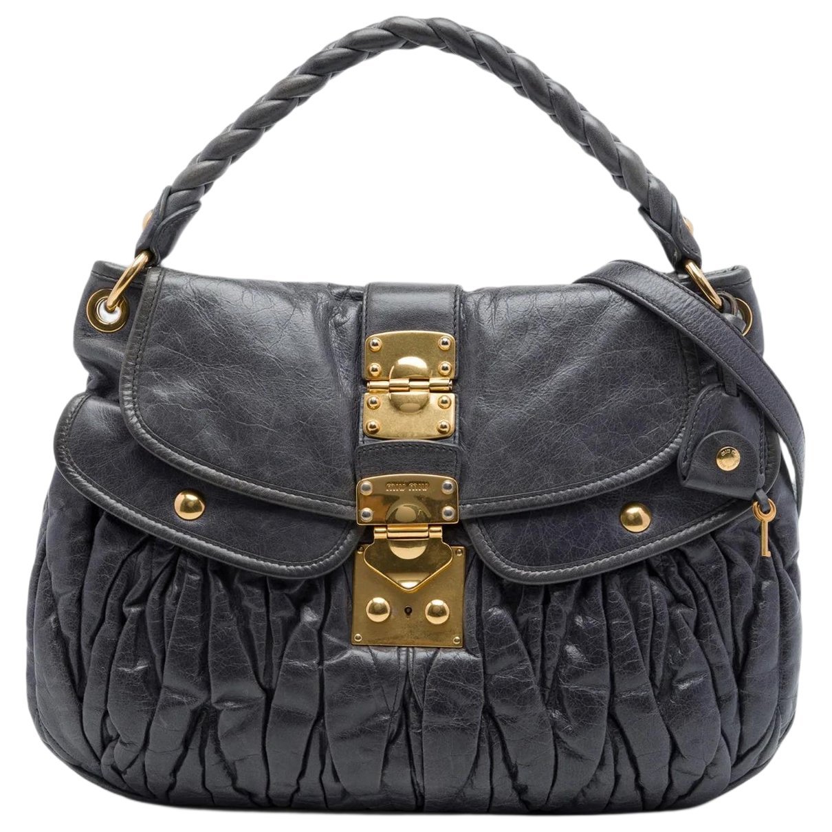 Matelassé leather satchel