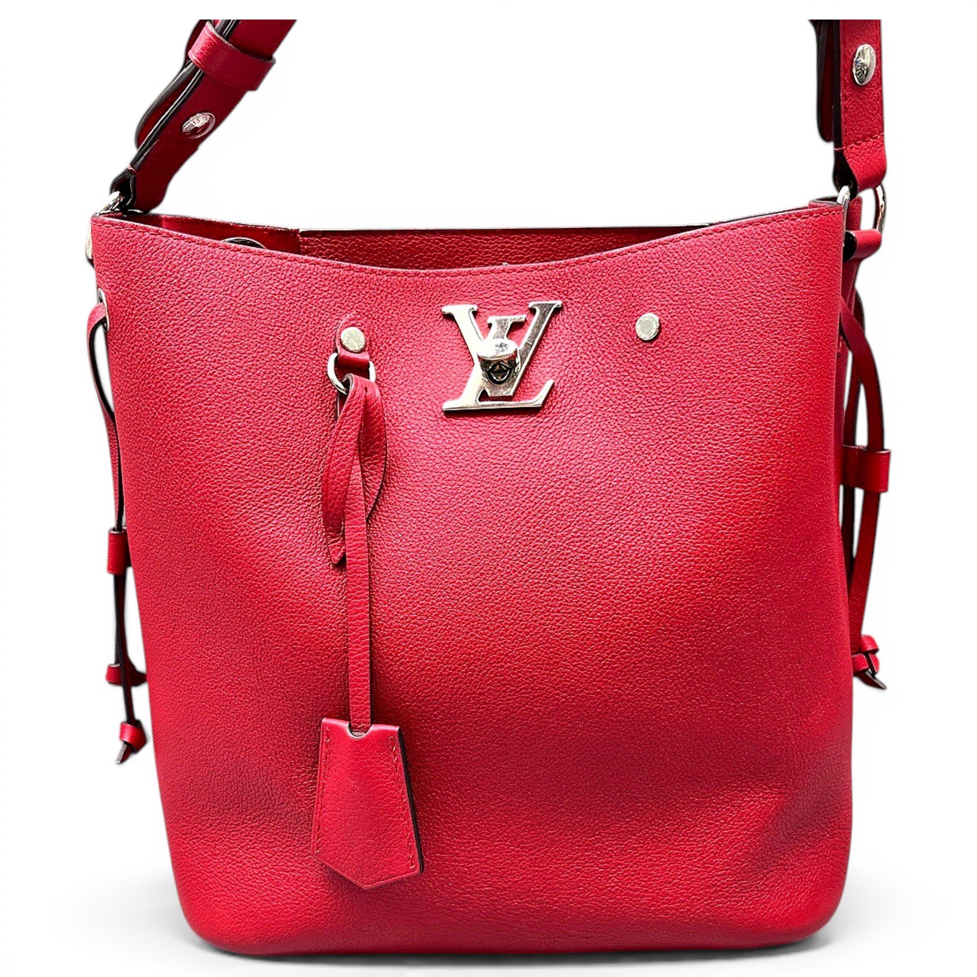 Lockme Bucket leather handbag