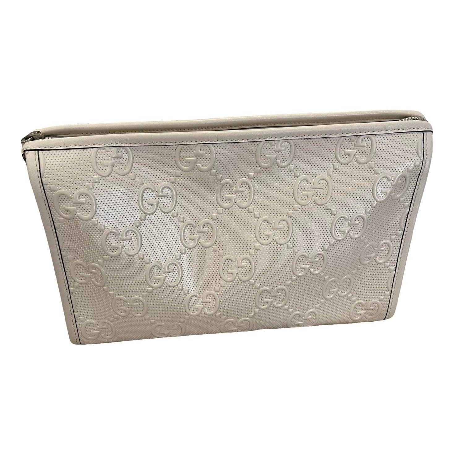 Leather clutch bag