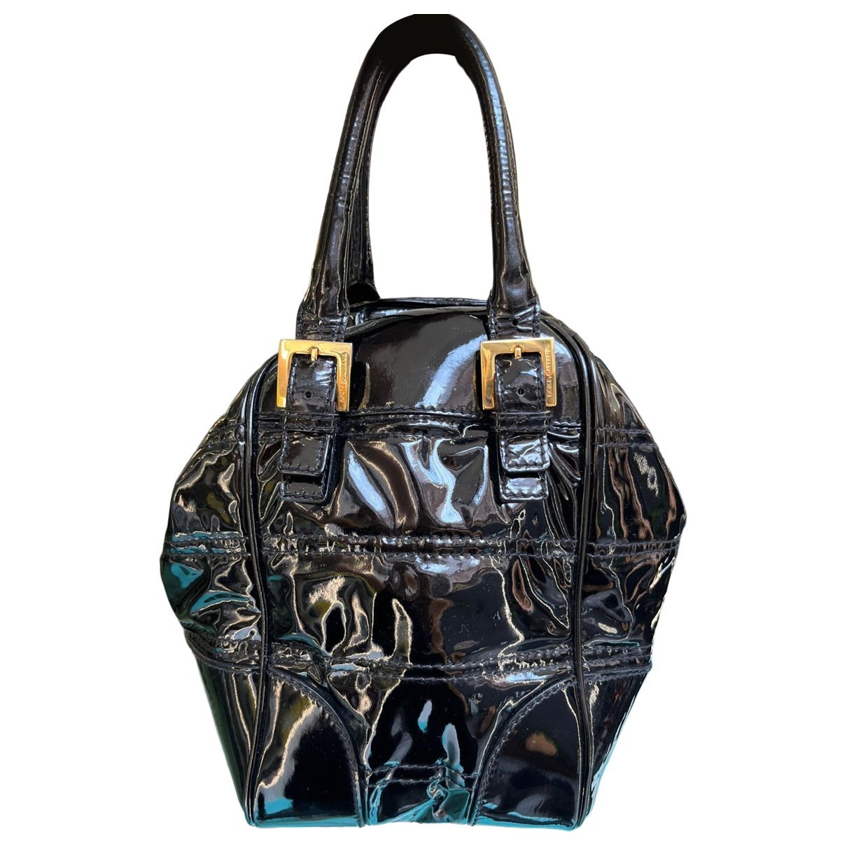 Patent leather handbag