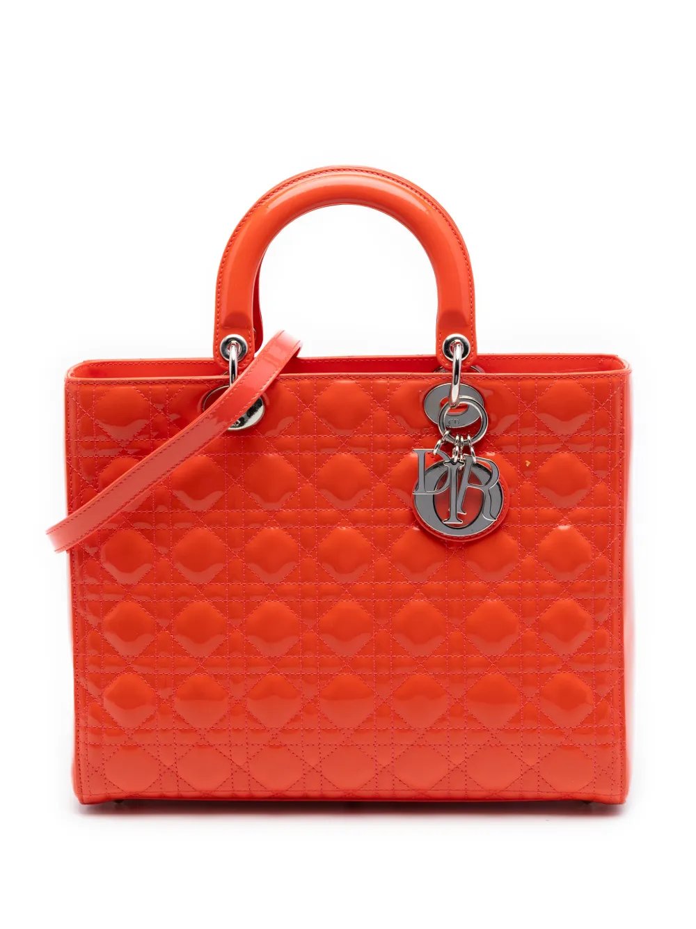 2012 Large Patent Cannage Lady Dior satchel