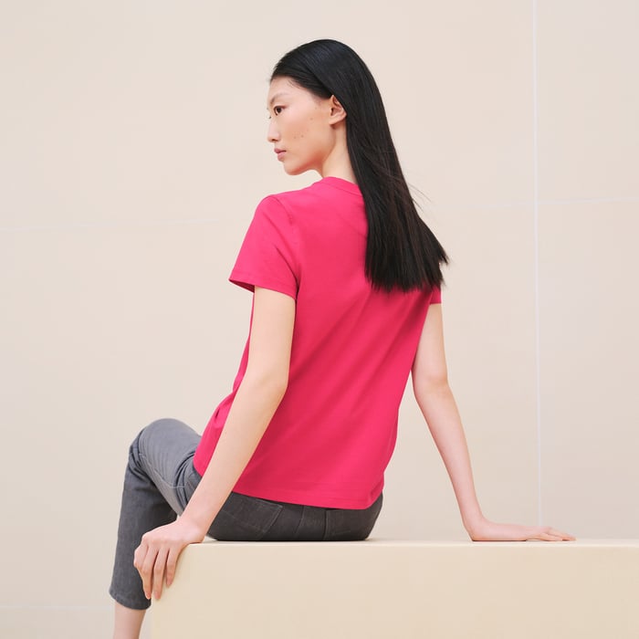 Rose Canneberge "Mors" Straight T-shirt