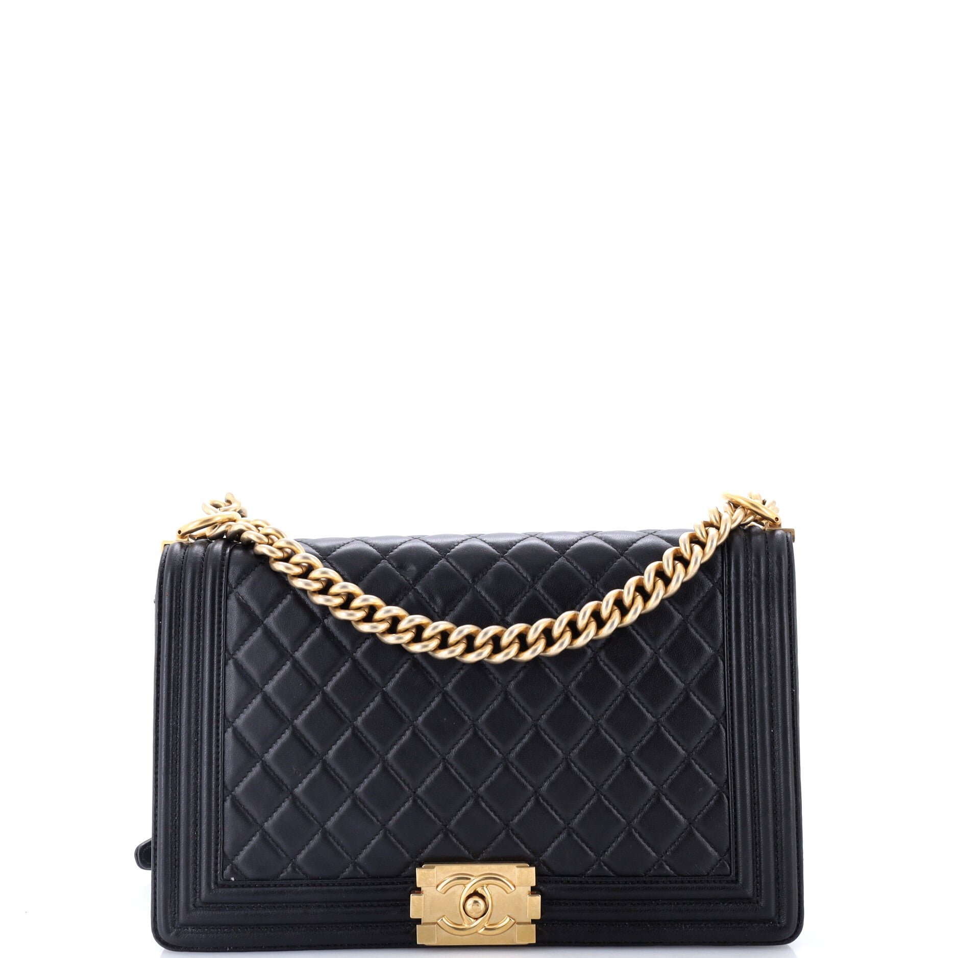 Boy Flap Bag Quilted Lambskin Old Medium