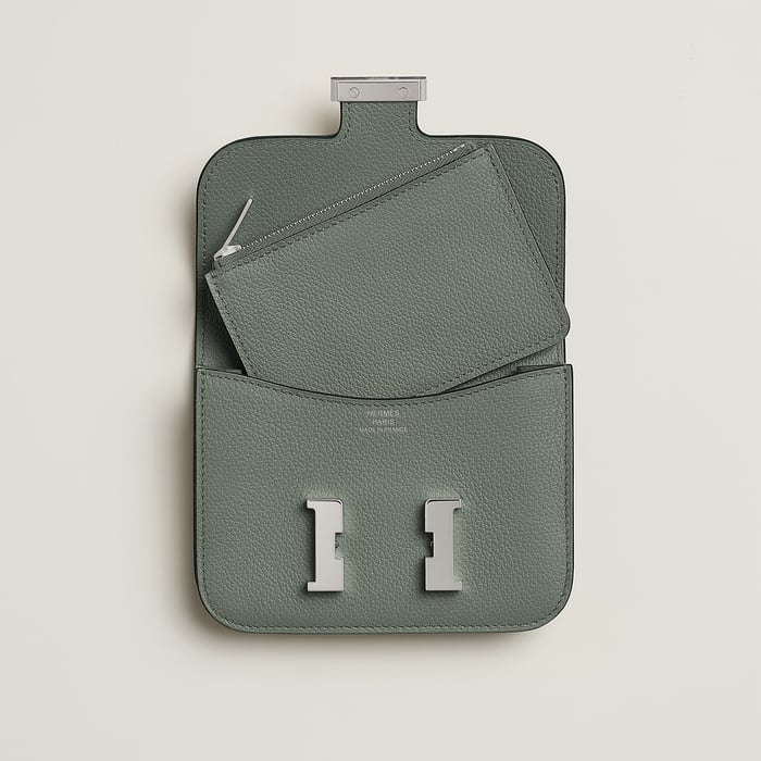 Vert Amande Constance Slim Wallet