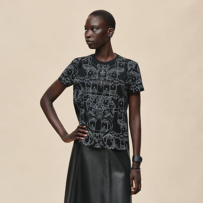 Noir "Ferronnerie Remix" Straight T-shirt