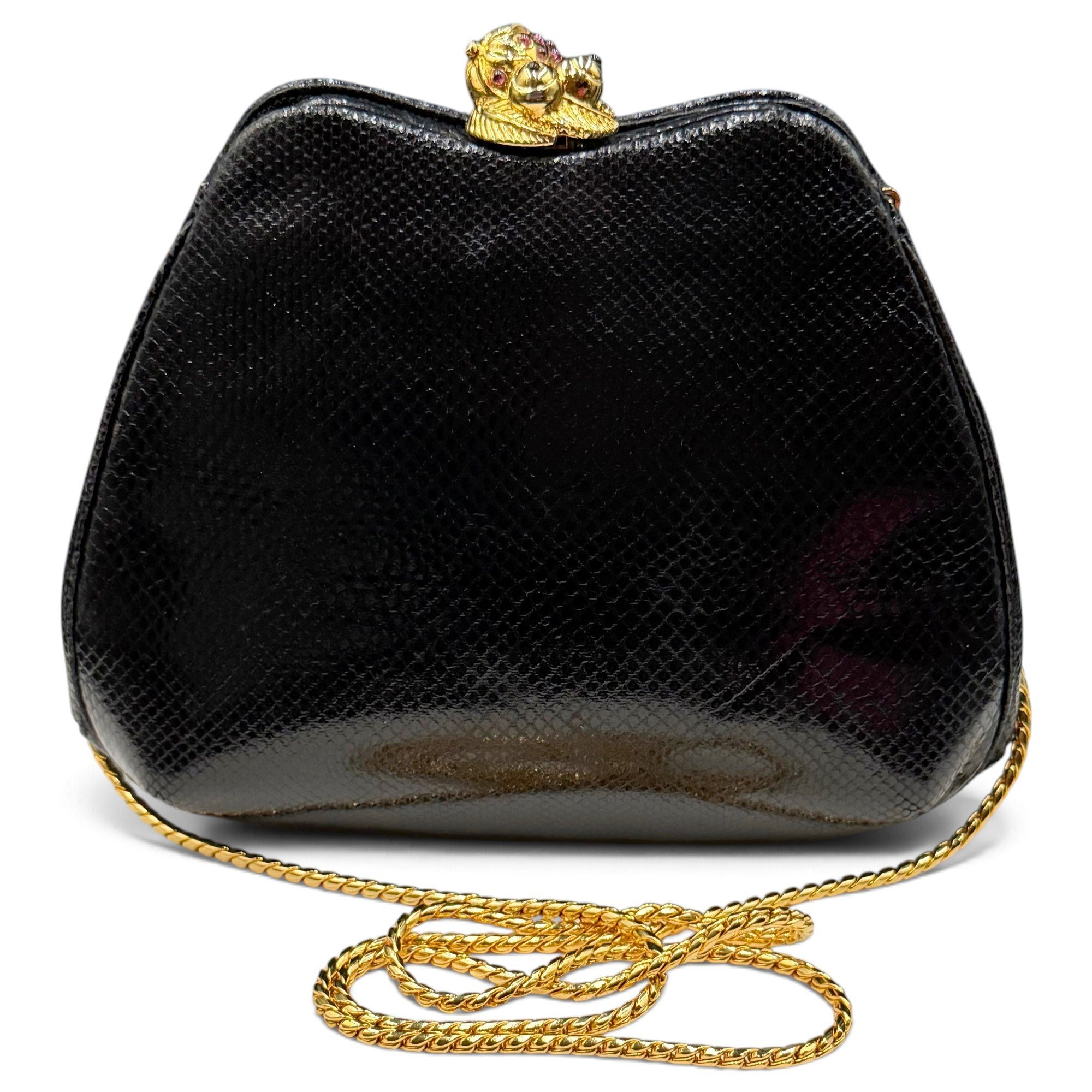 Exotic leathers clutch bag