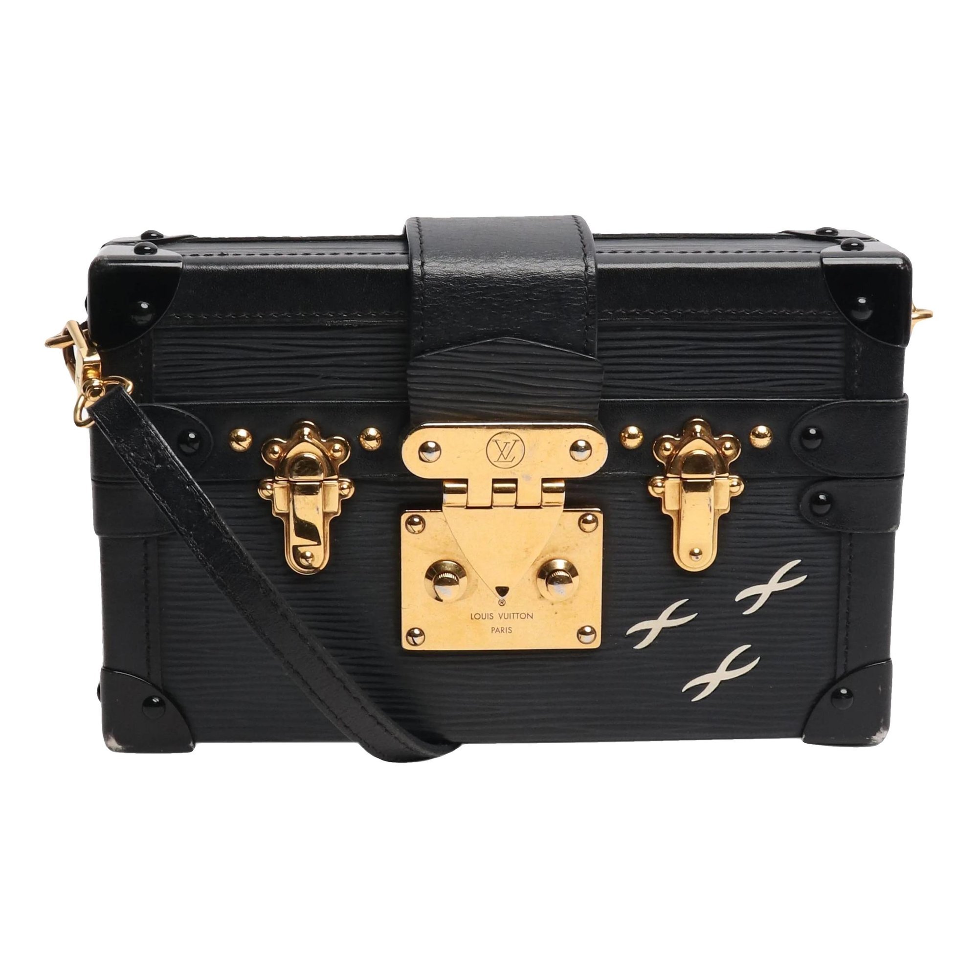 Petite Malle leather crossbody bag