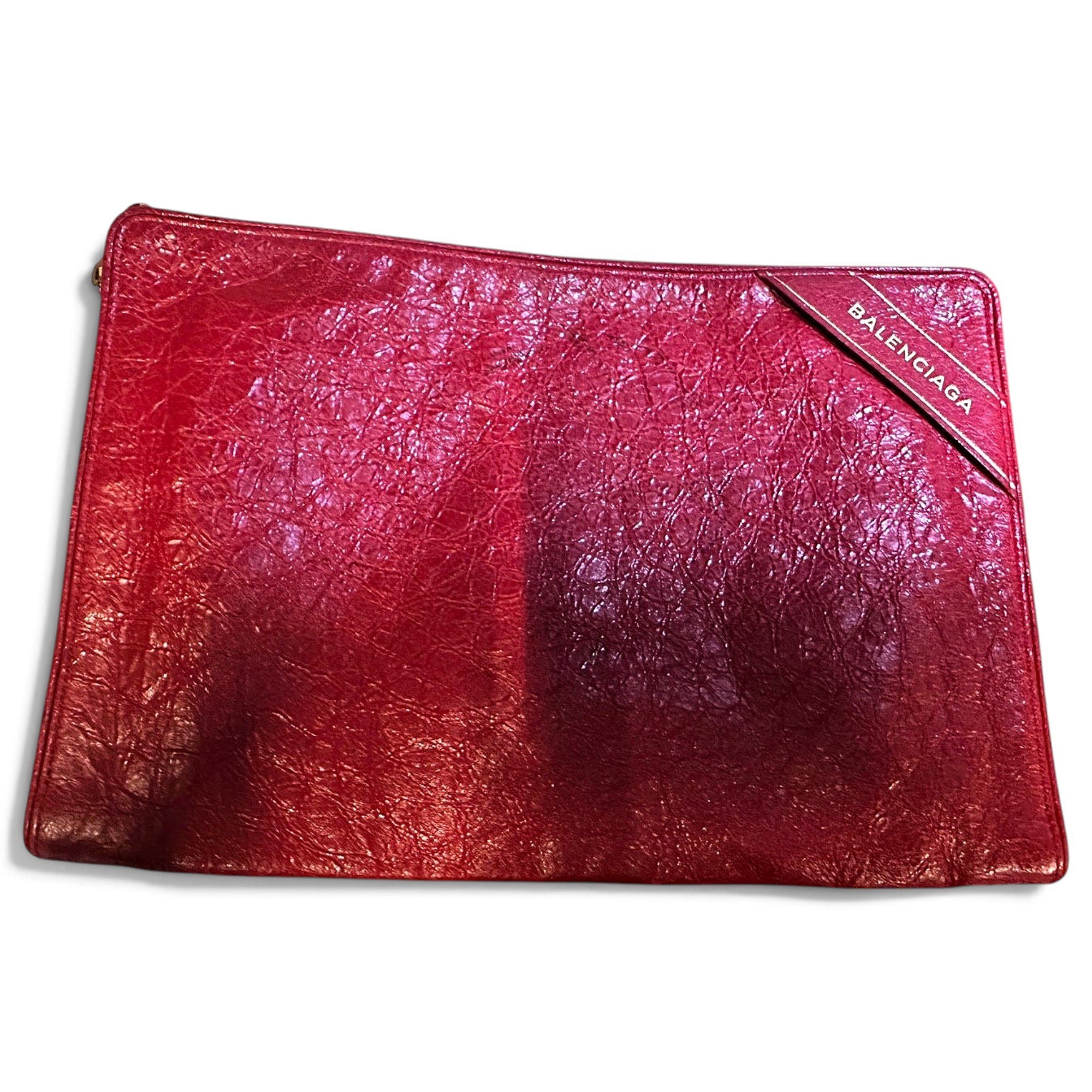 Leather clutch bag