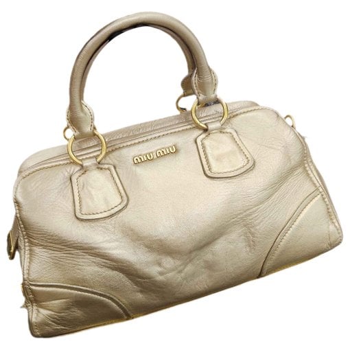 Arcadie leather bowling bag