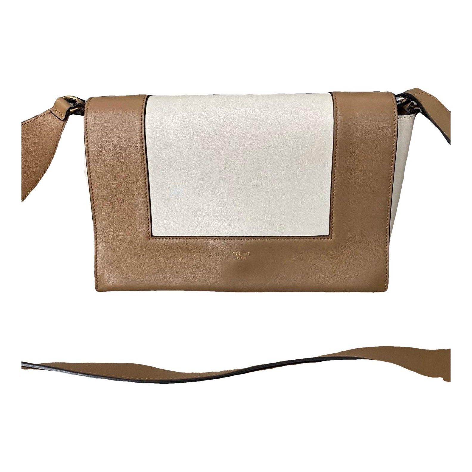 Frame leather handbag