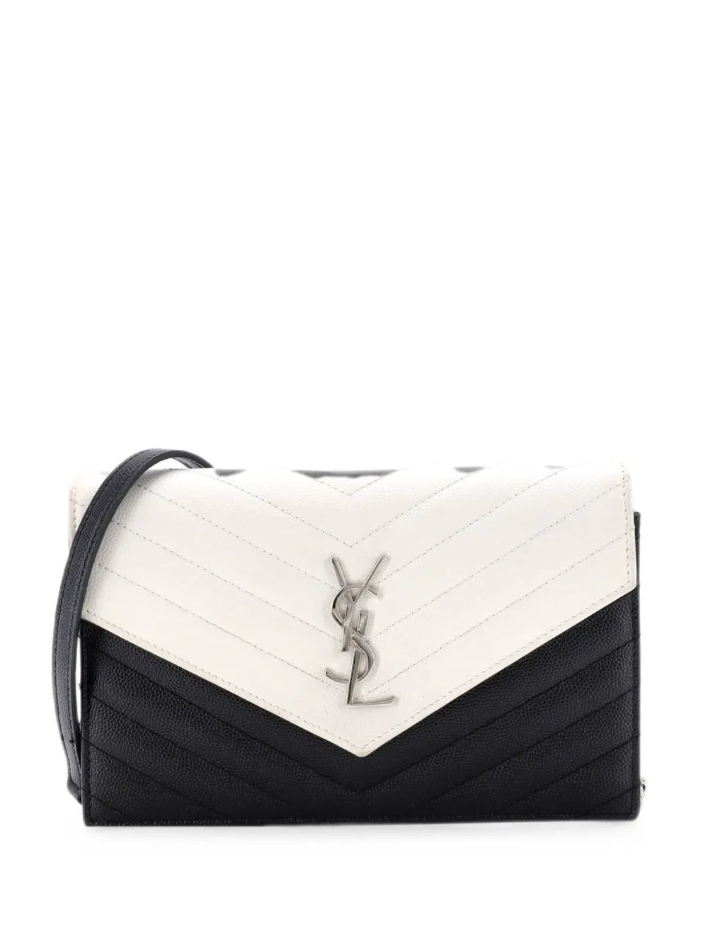 Classic Monogram Wallet on Chain Matelasse Chevron Leather Small crossbody bag