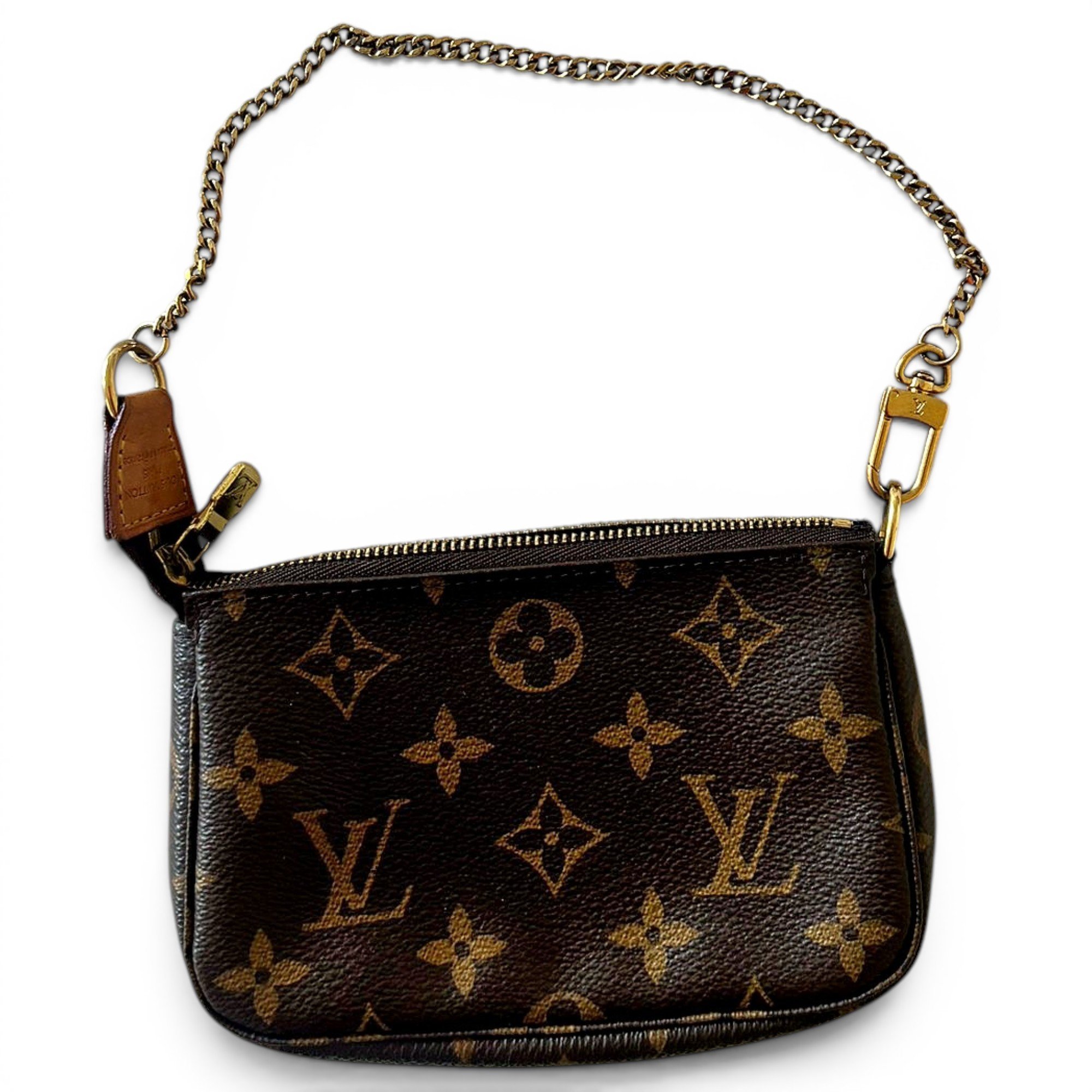 Leather clutch bag