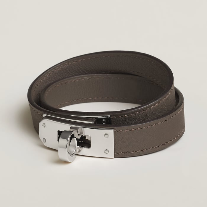 Gris Étain Pulseira Kelly Double Tour