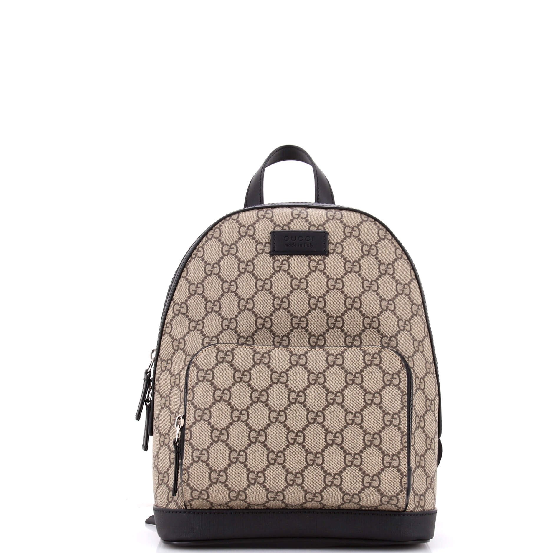 Zip Pocket Backpack GG Coated Canvas Small
