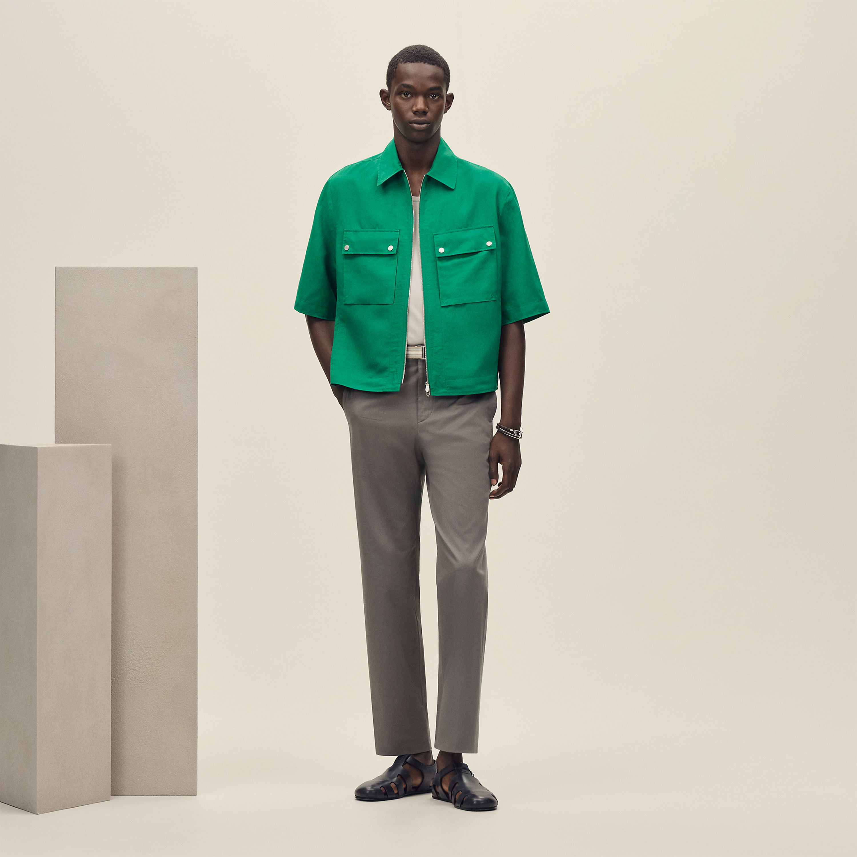 Short-sleeve overshirt