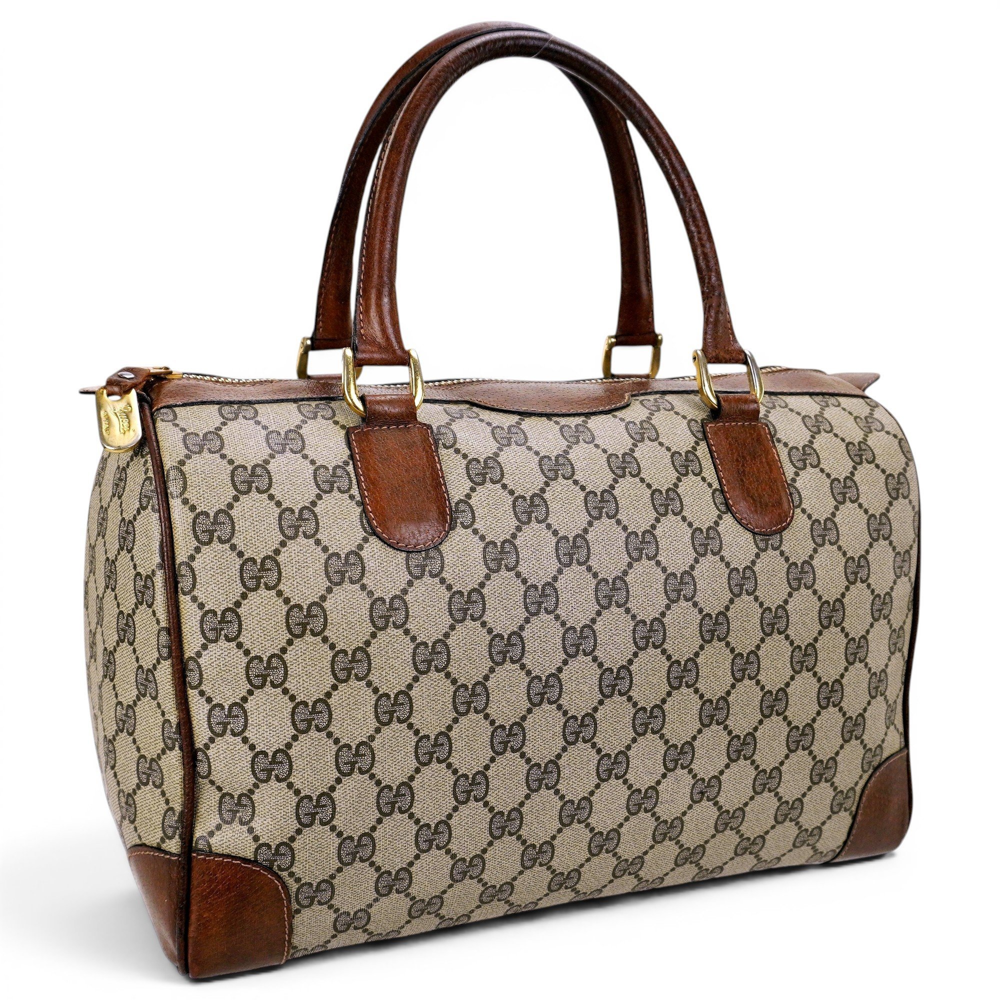 Boston leather tote