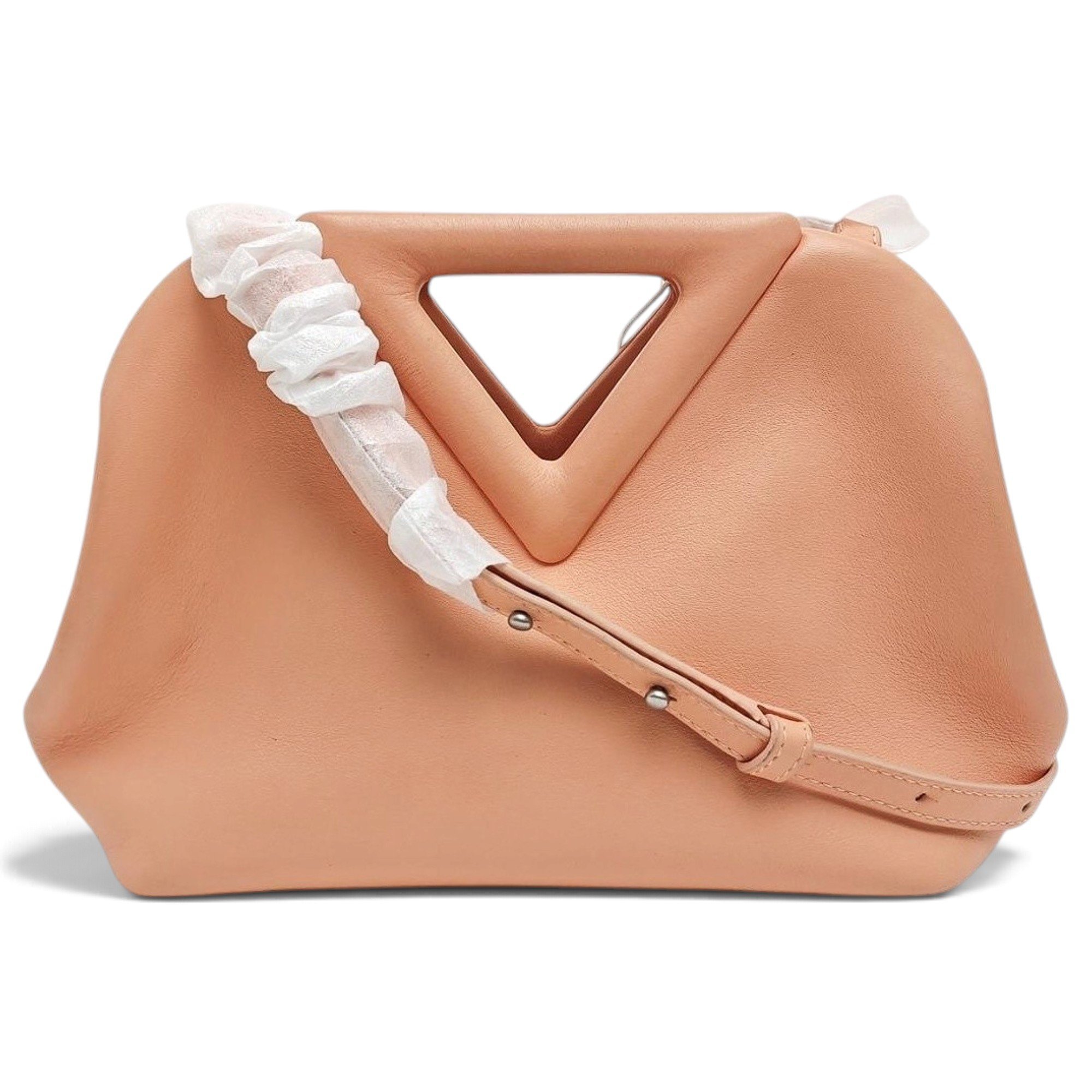 Point leather handbag