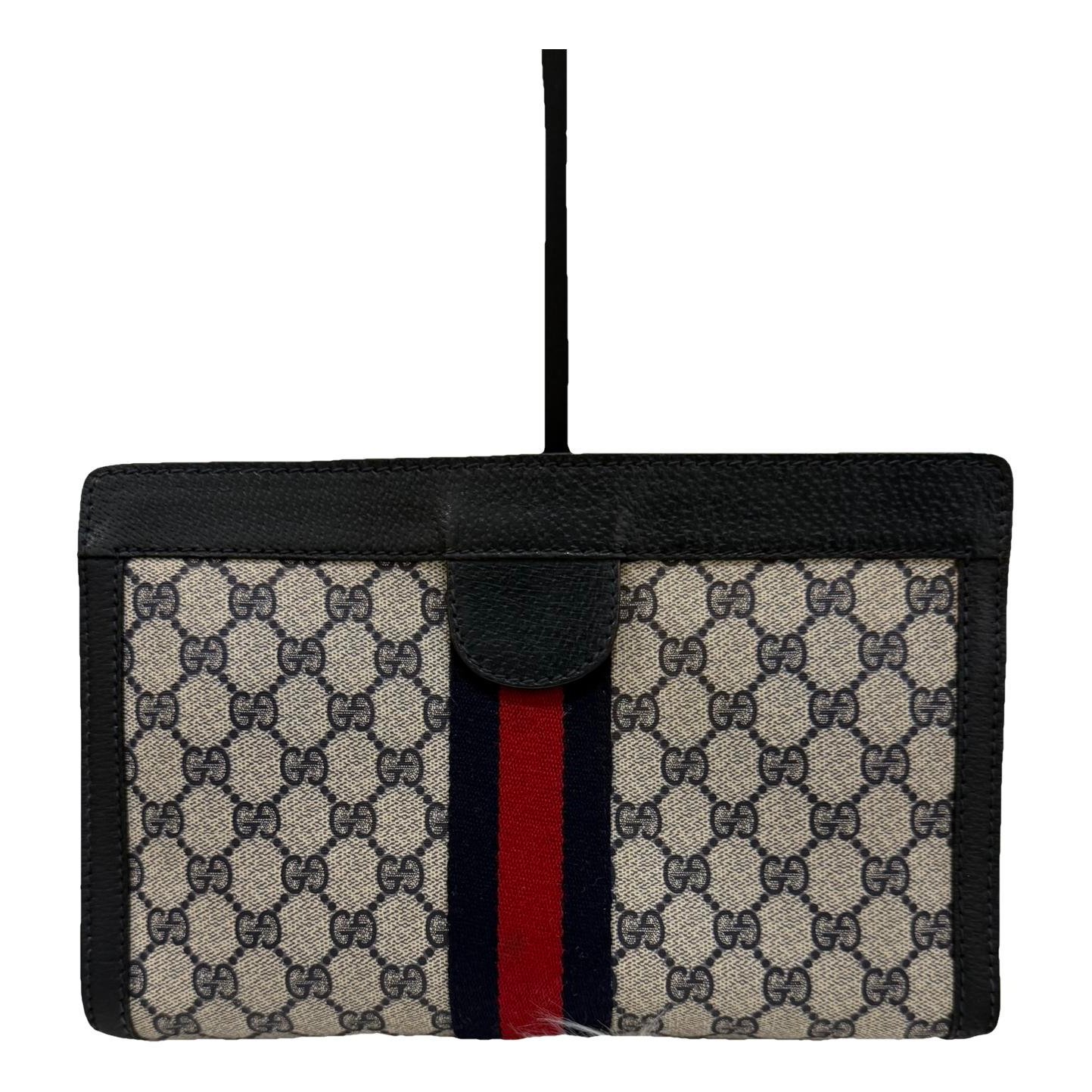 Leather clutch bag