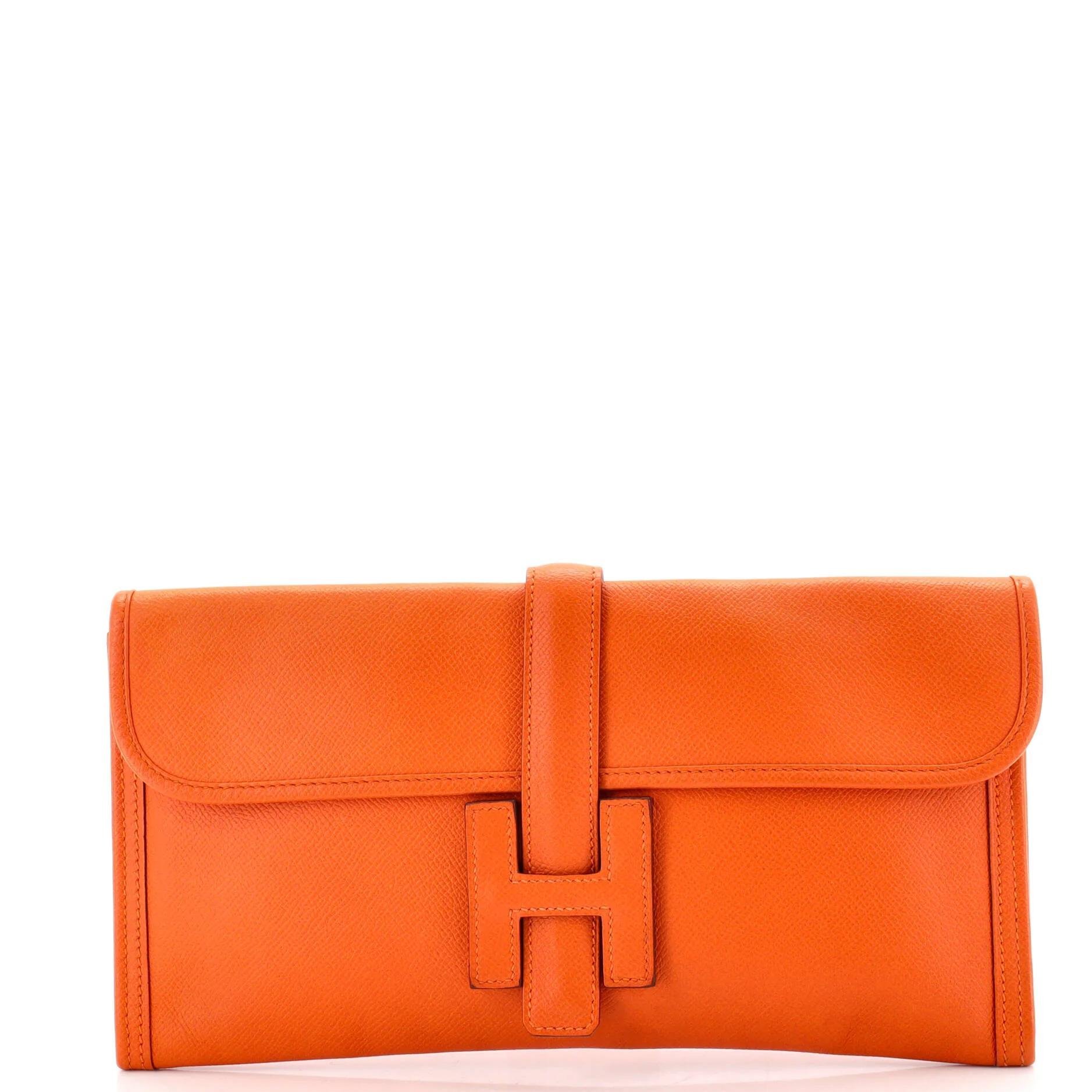 Leather clutch bag
