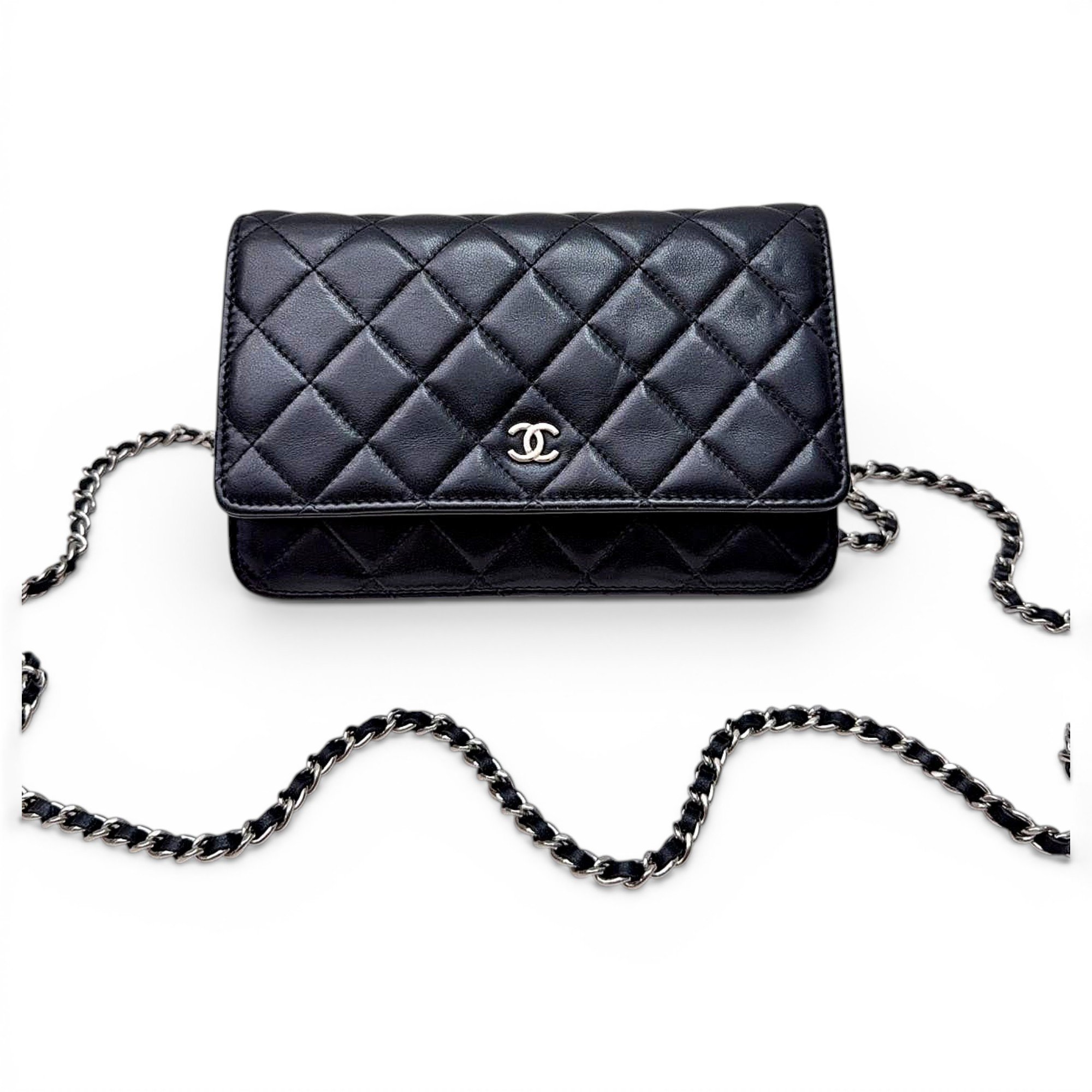Wallet On Chain leather handbag
