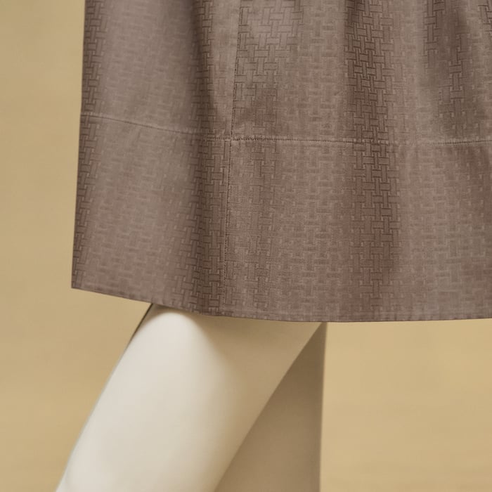 "Mosaique" Pleated Skirt With Basque