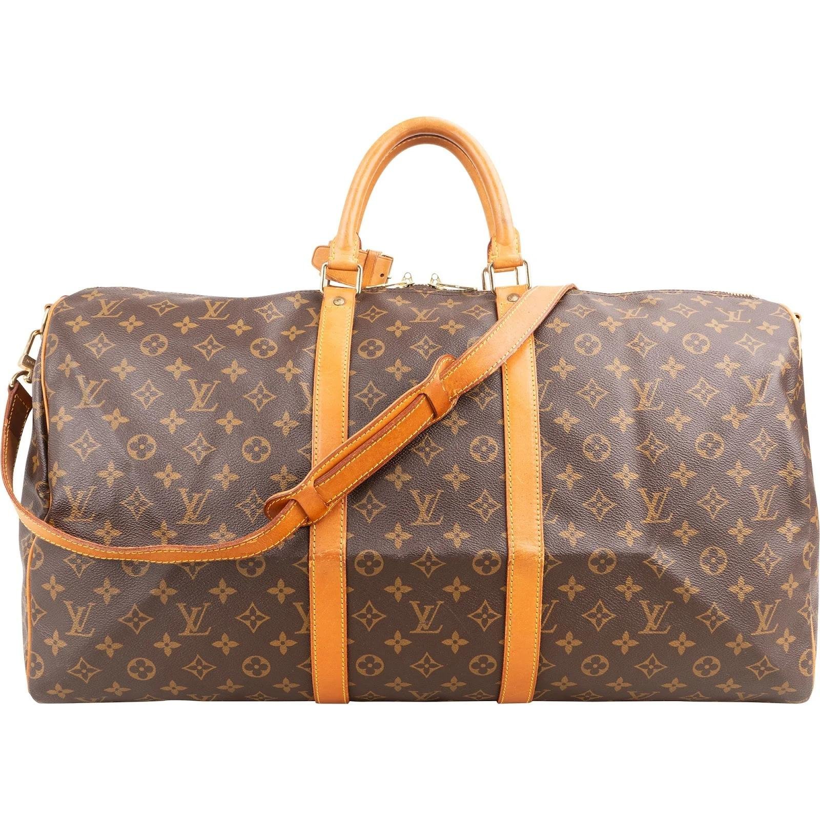 Keepall leather travel bag