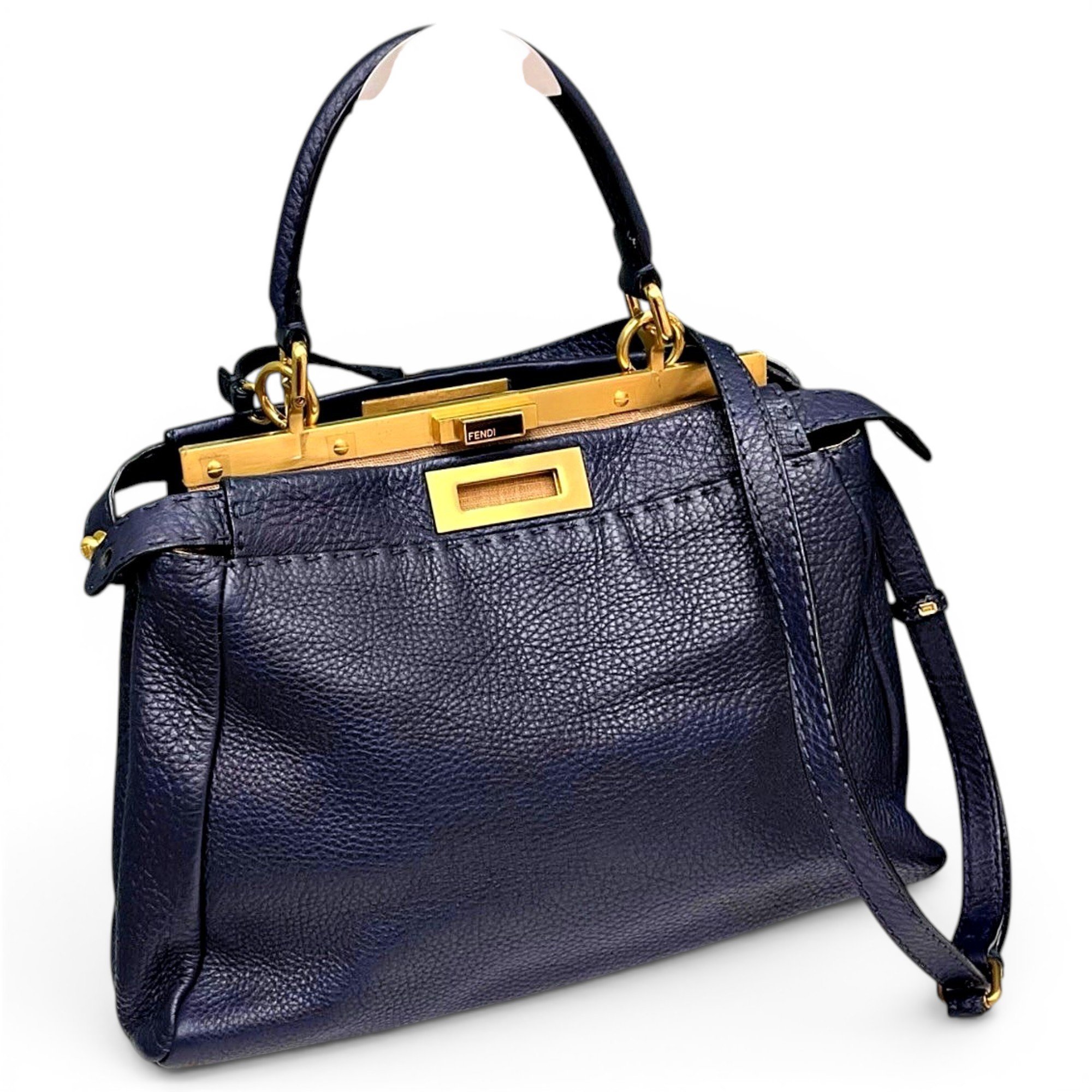 Peekaboo leather handbag