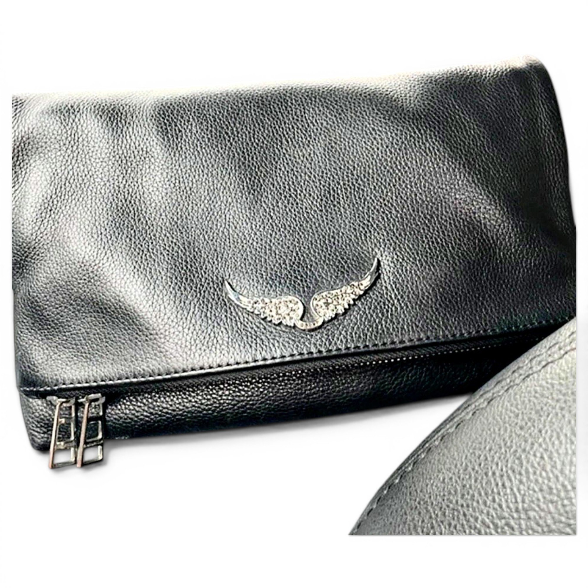 Leather clutch bag