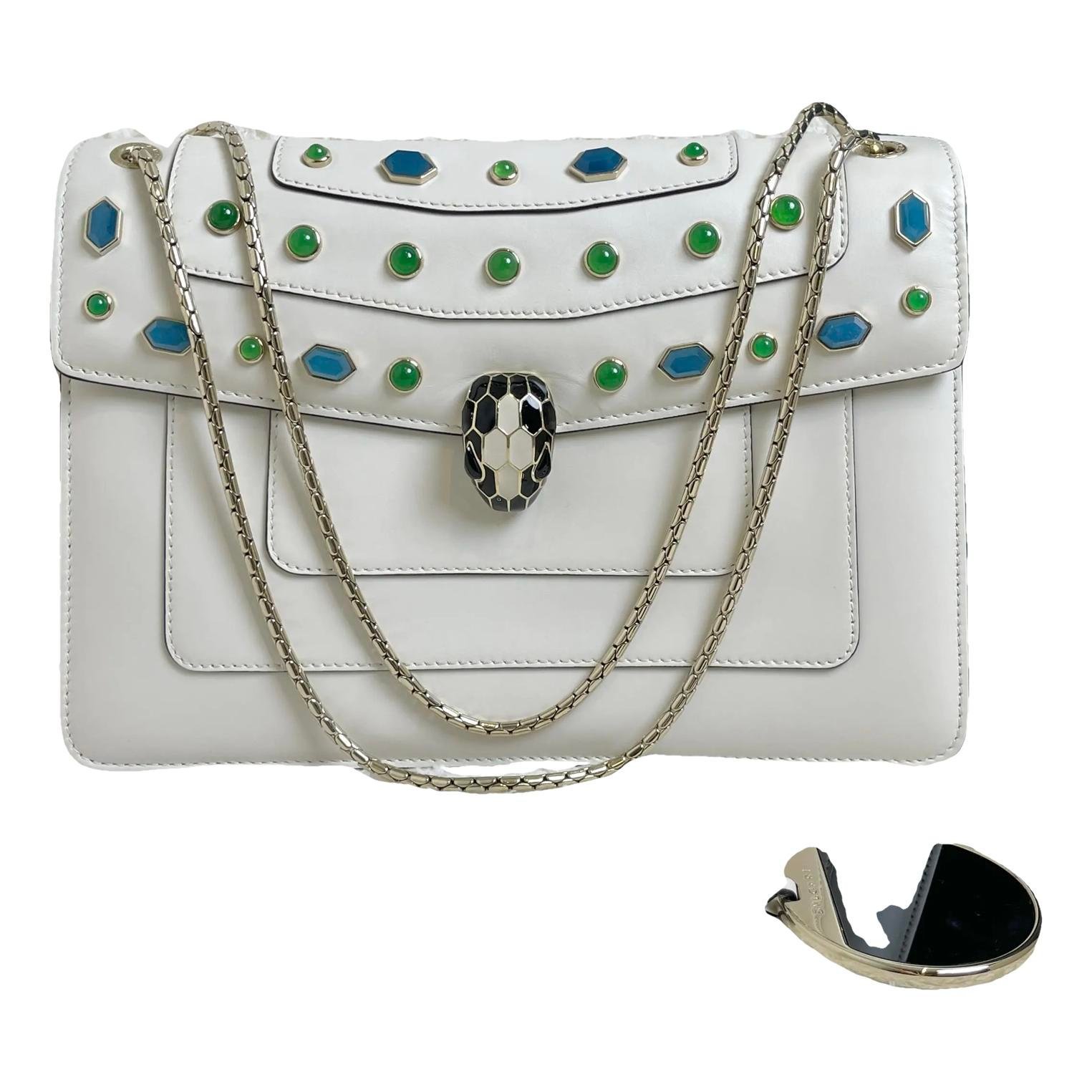 Serpenti leather handbag