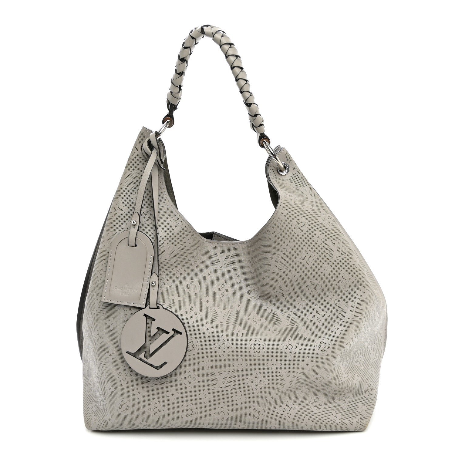 Louis Vuitton Reverse Mahina Carmel Hobo Gris Souris Gray