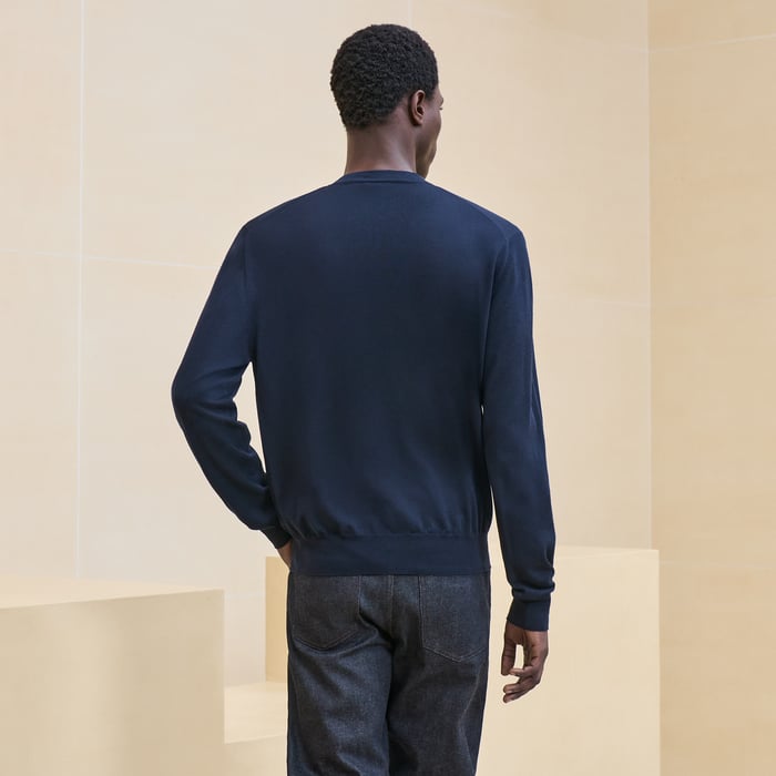 Marine "Detail H" Crewneck Sweater