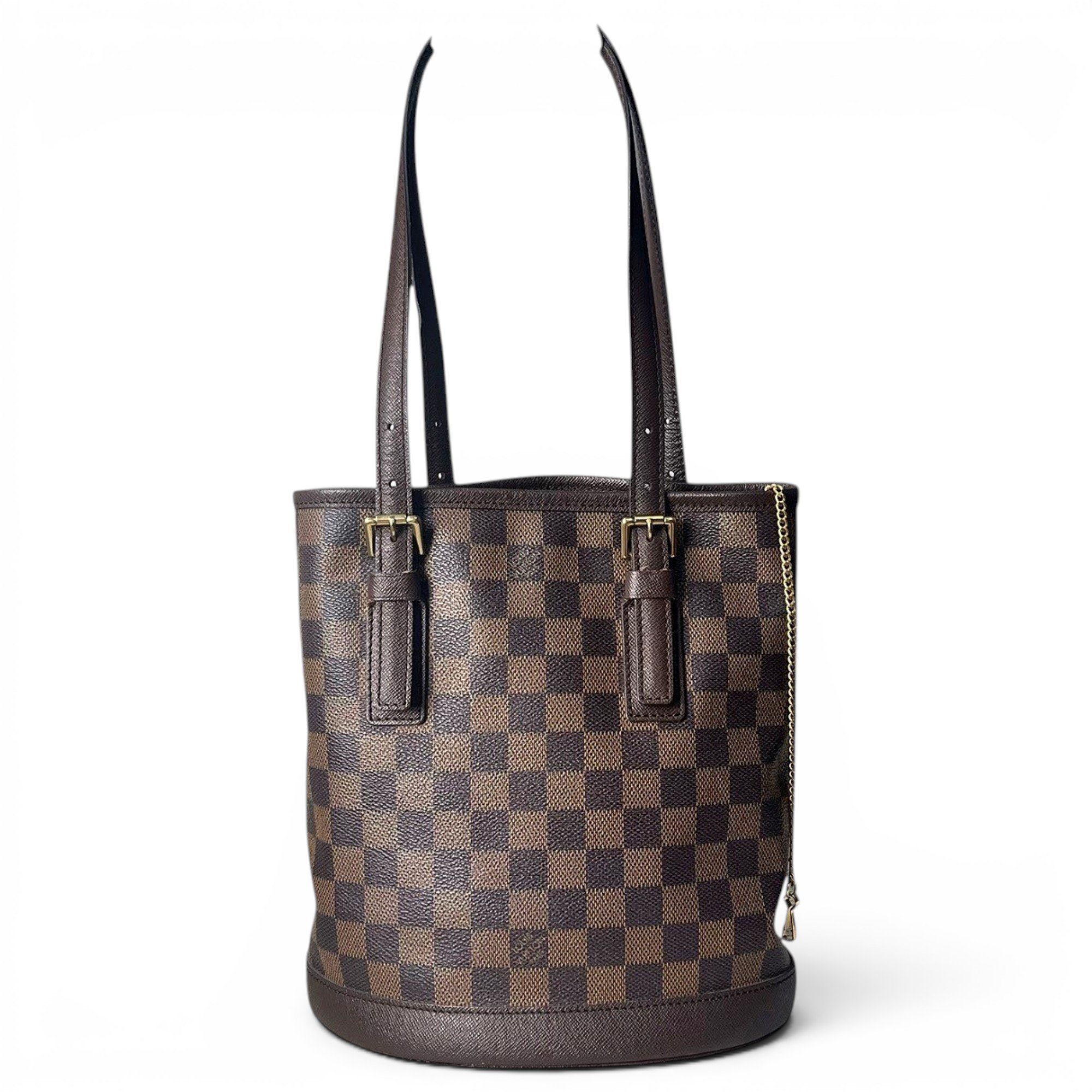 Bucket leather handbag