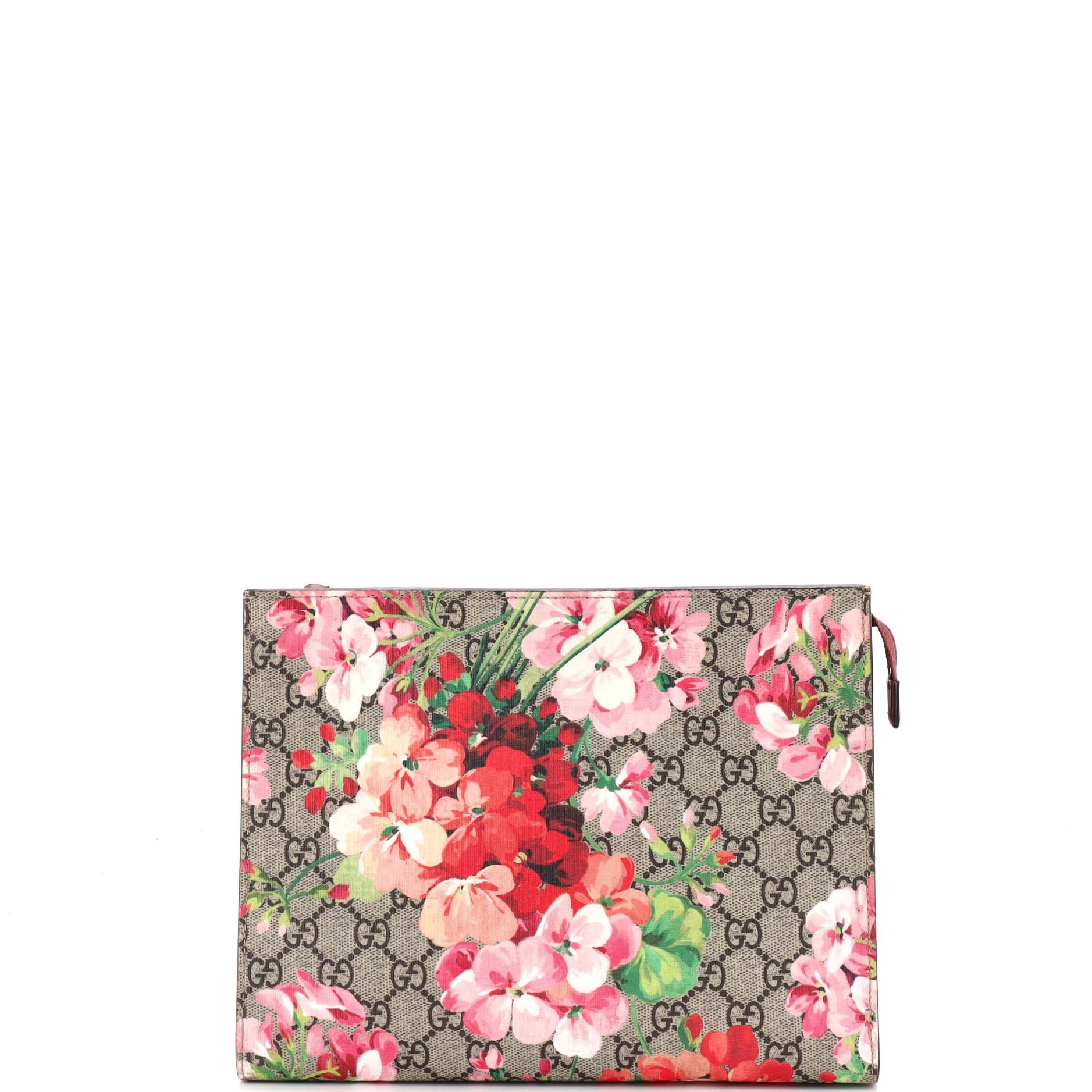 Toiletry Pouch Blooms Print GG Coated Canvas Large