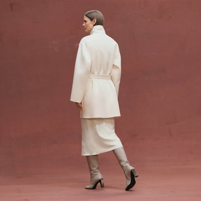 Blanc Naturel Short Coat