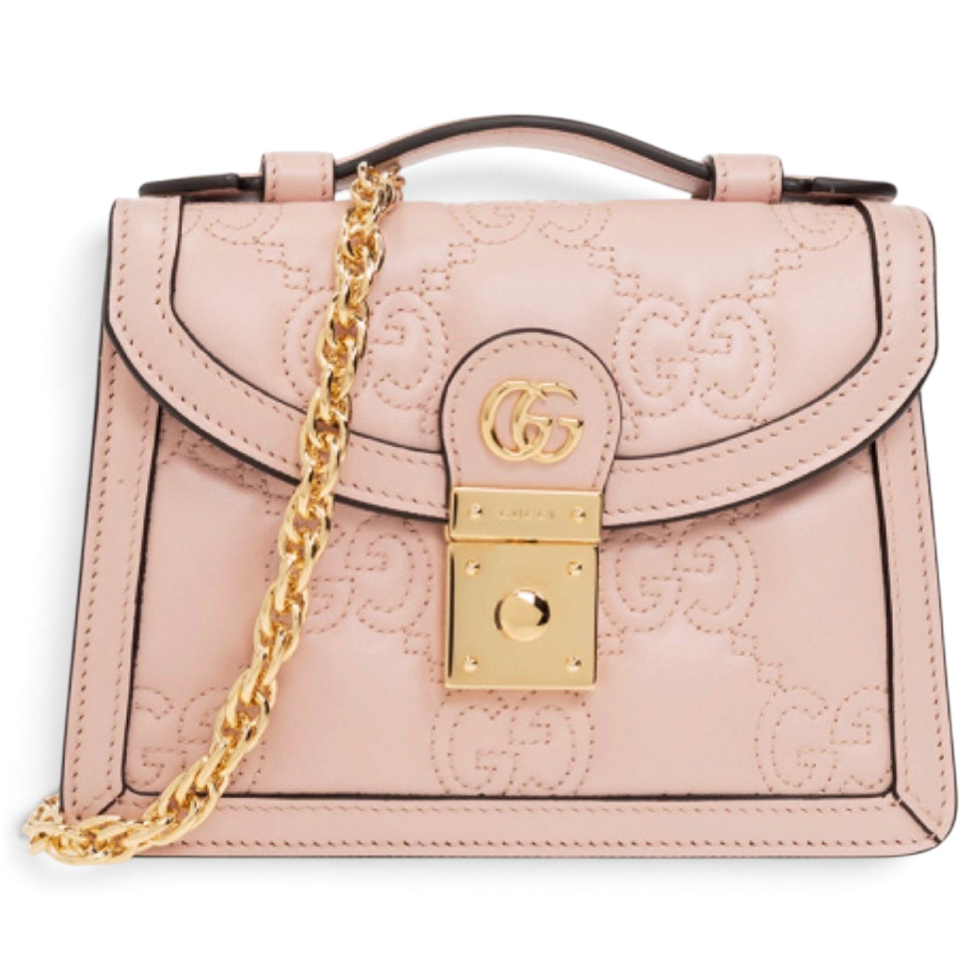 Padlock leather crossbody bag