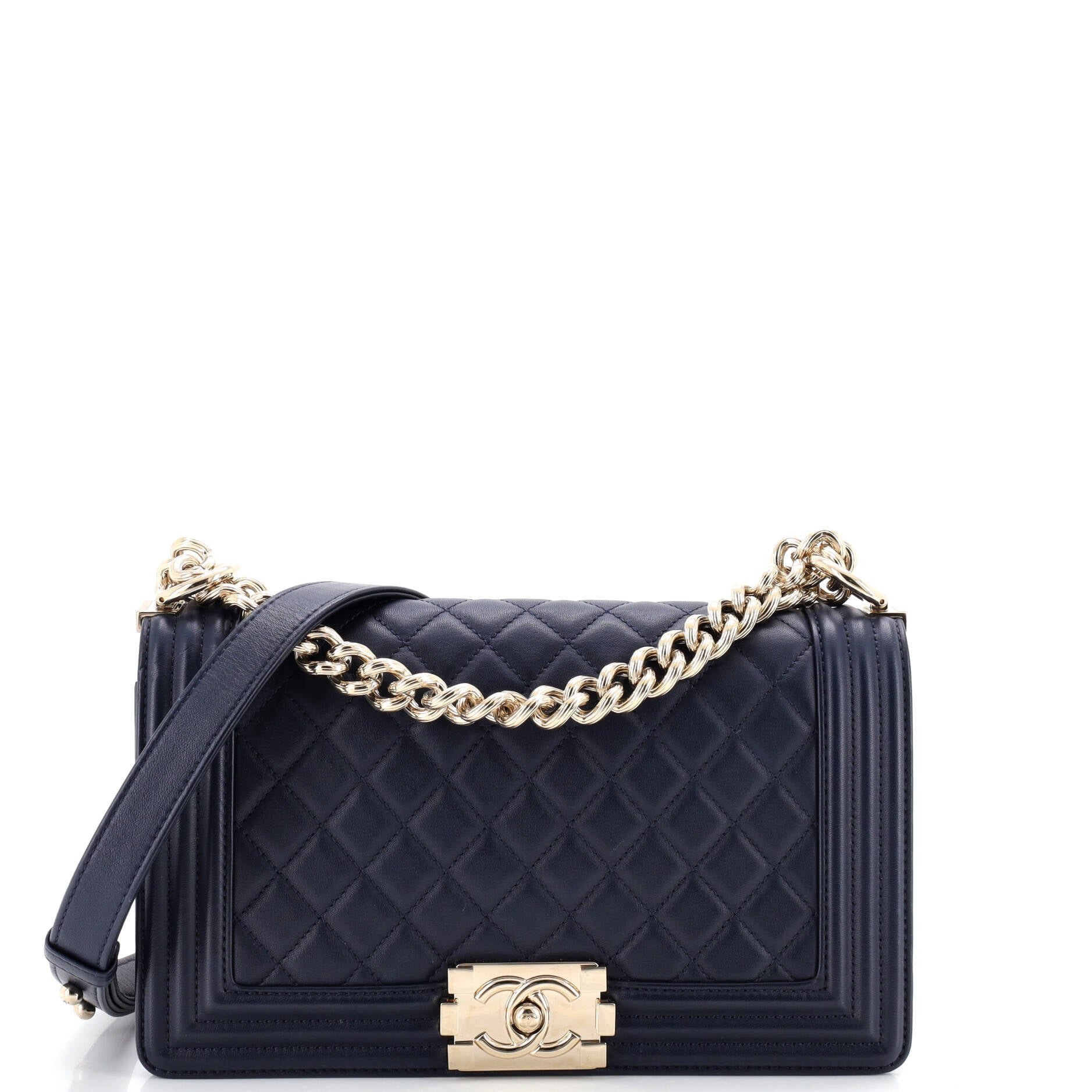 Boy Flap Bag Quilted Lambskin Old Medium