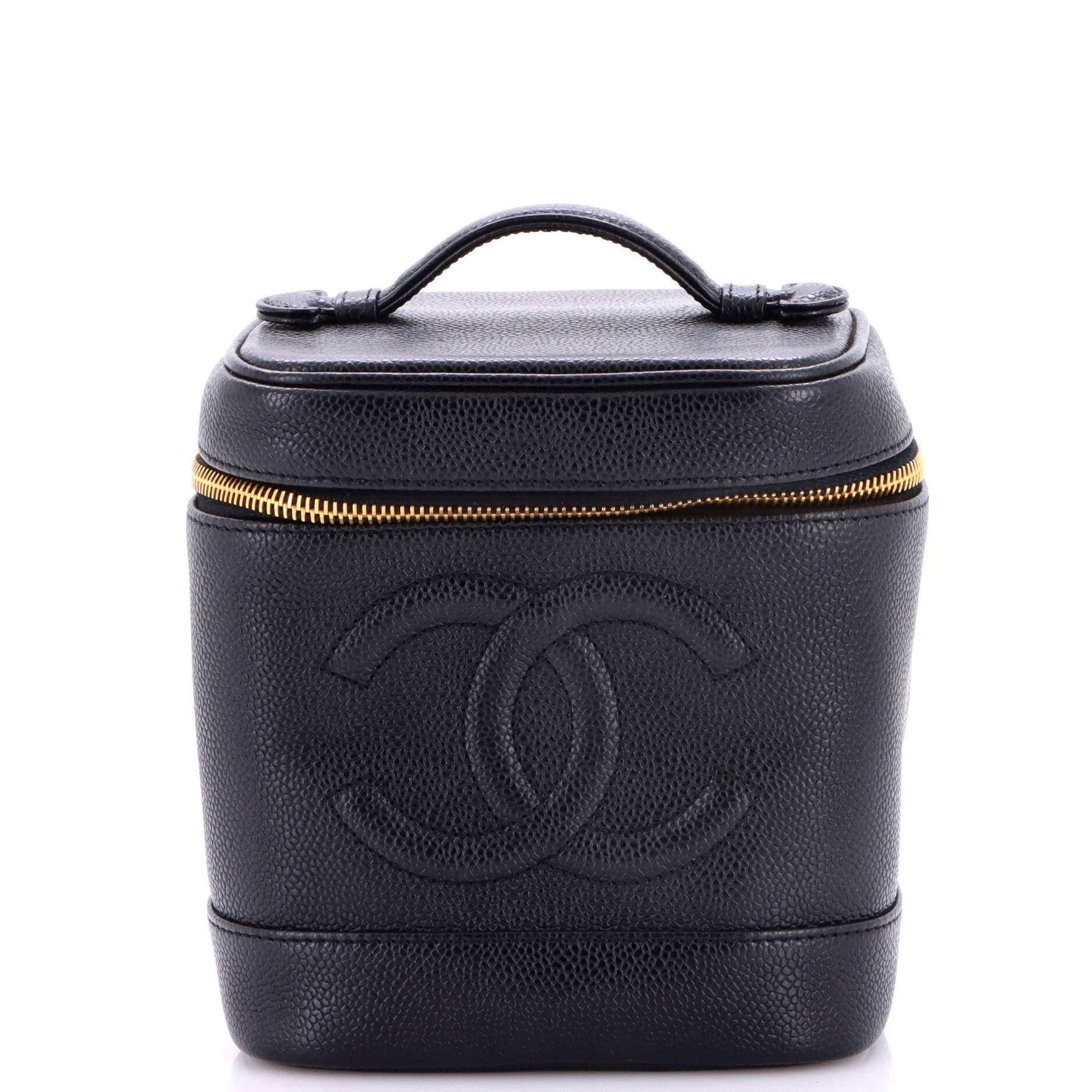Vintage Timeless Cosmetic Case Caviar Tall