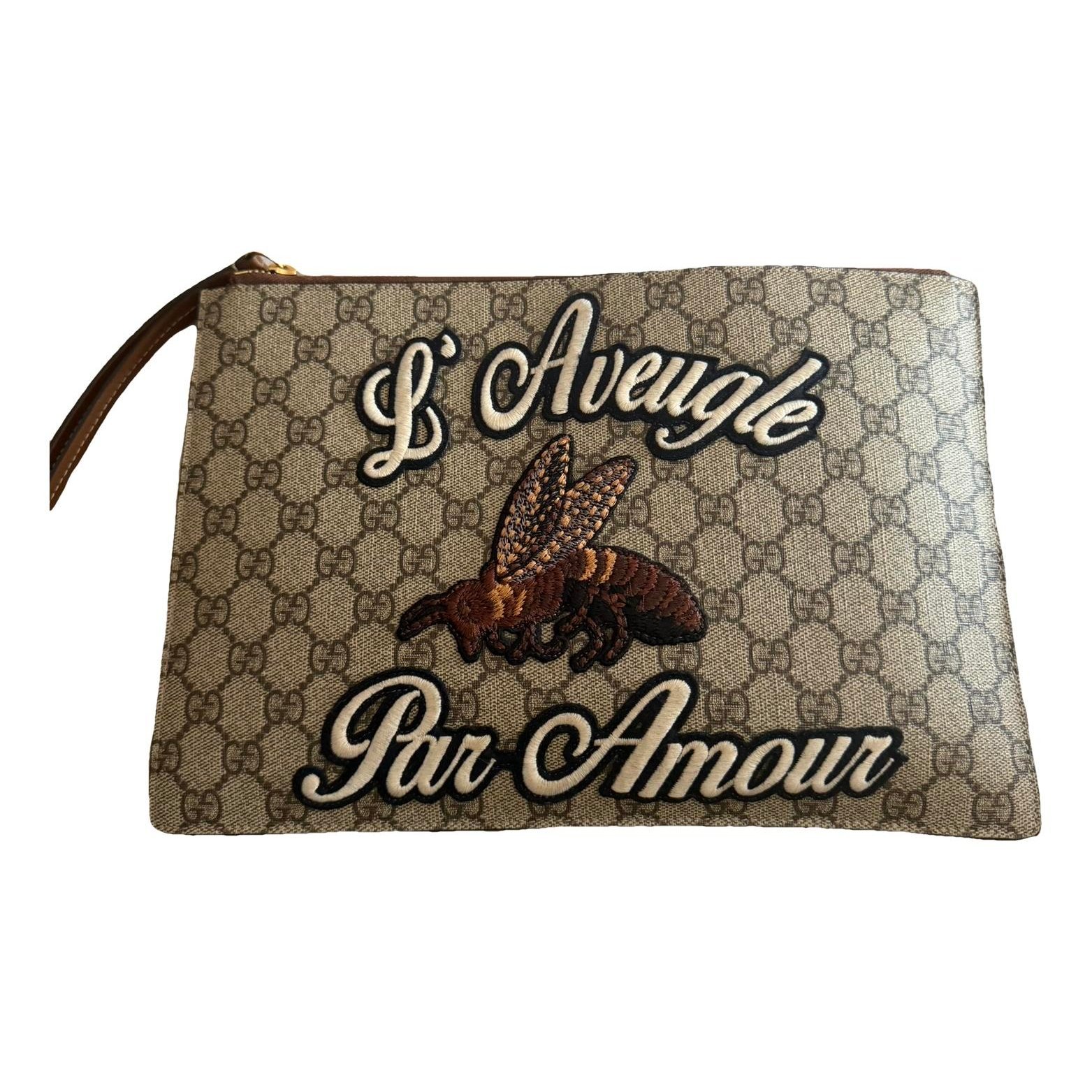 Leather clutch bag