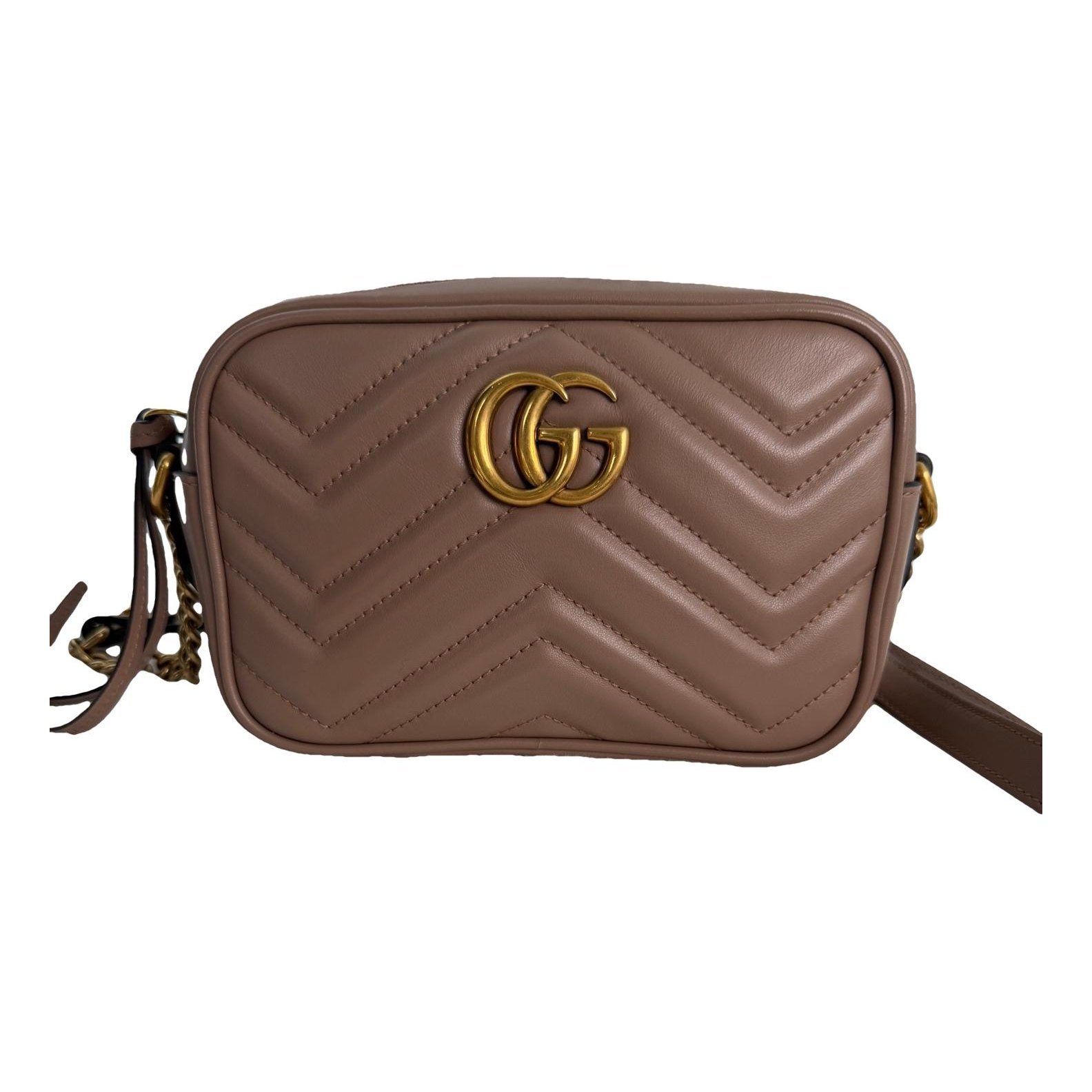 GG Marmont Triple zip leather crossbody bag
