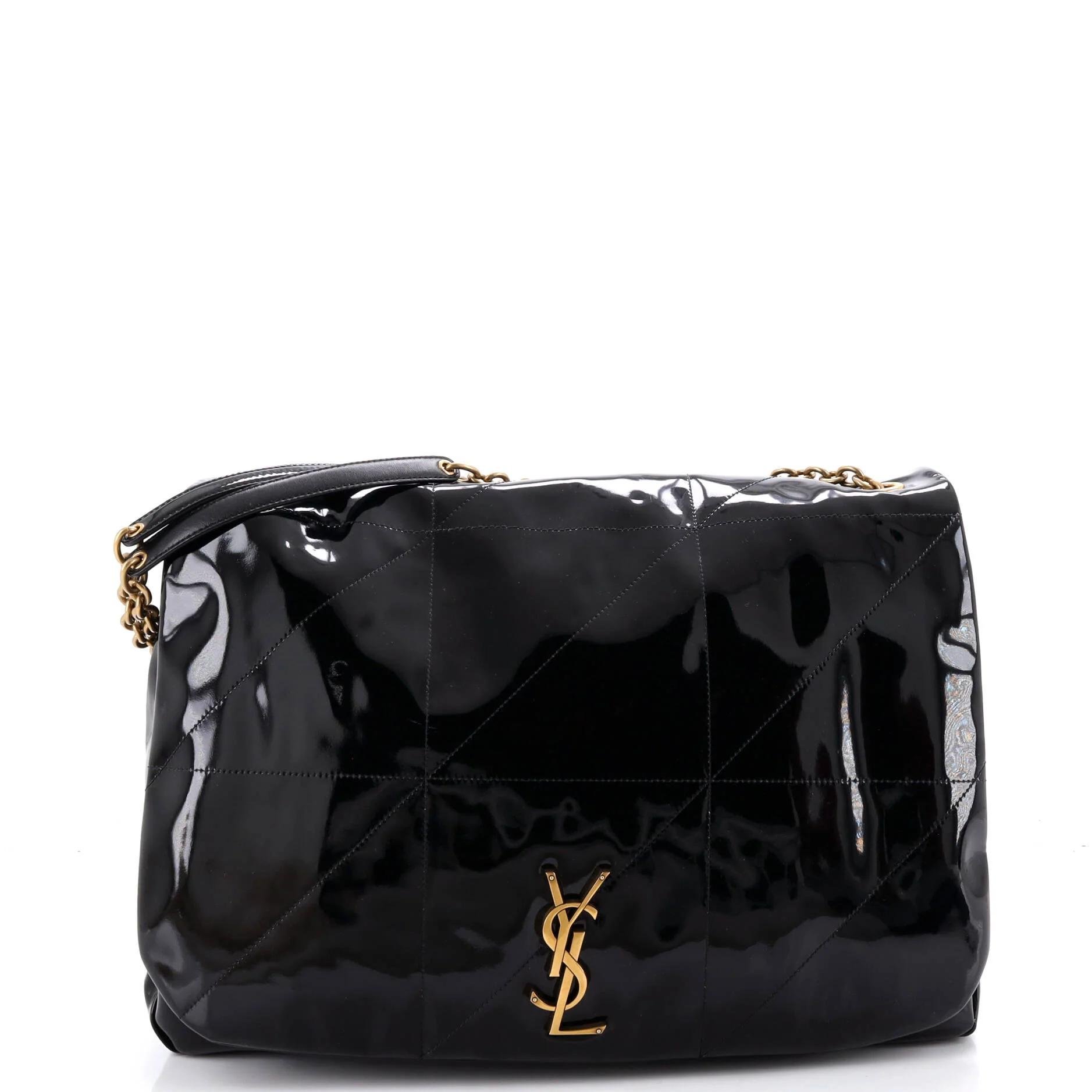 Patent leather handbag