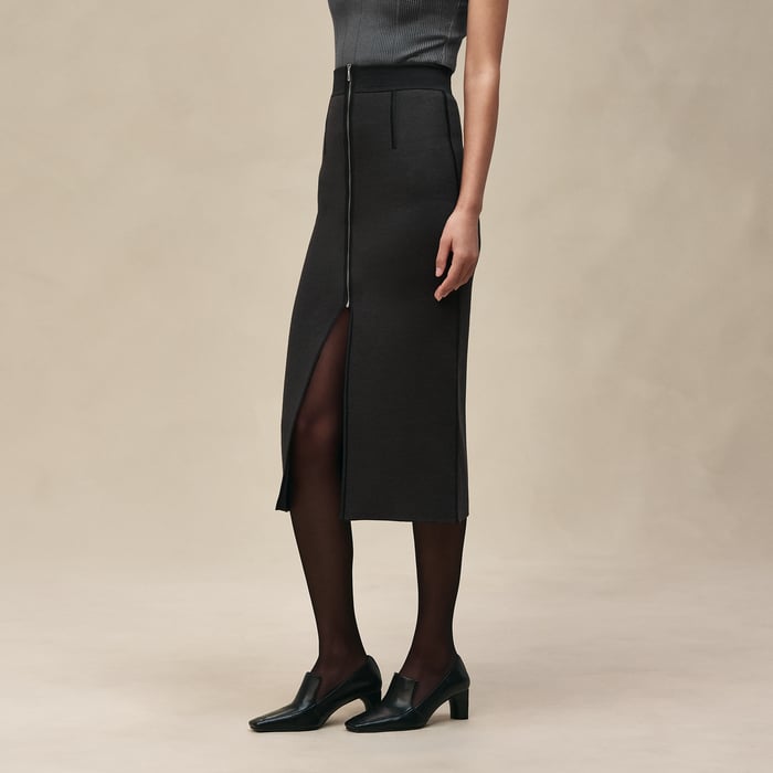 Gris Obscur Mid-length Skirt
