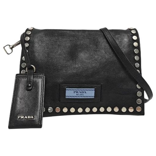 Etiquette leather handbag