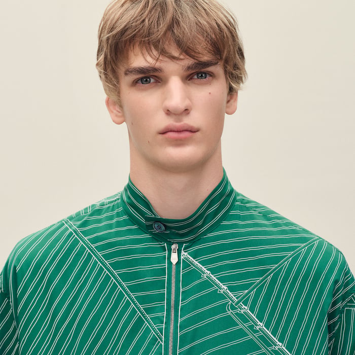 Menthe "Vent Portant Finesse" Zipped Jacket