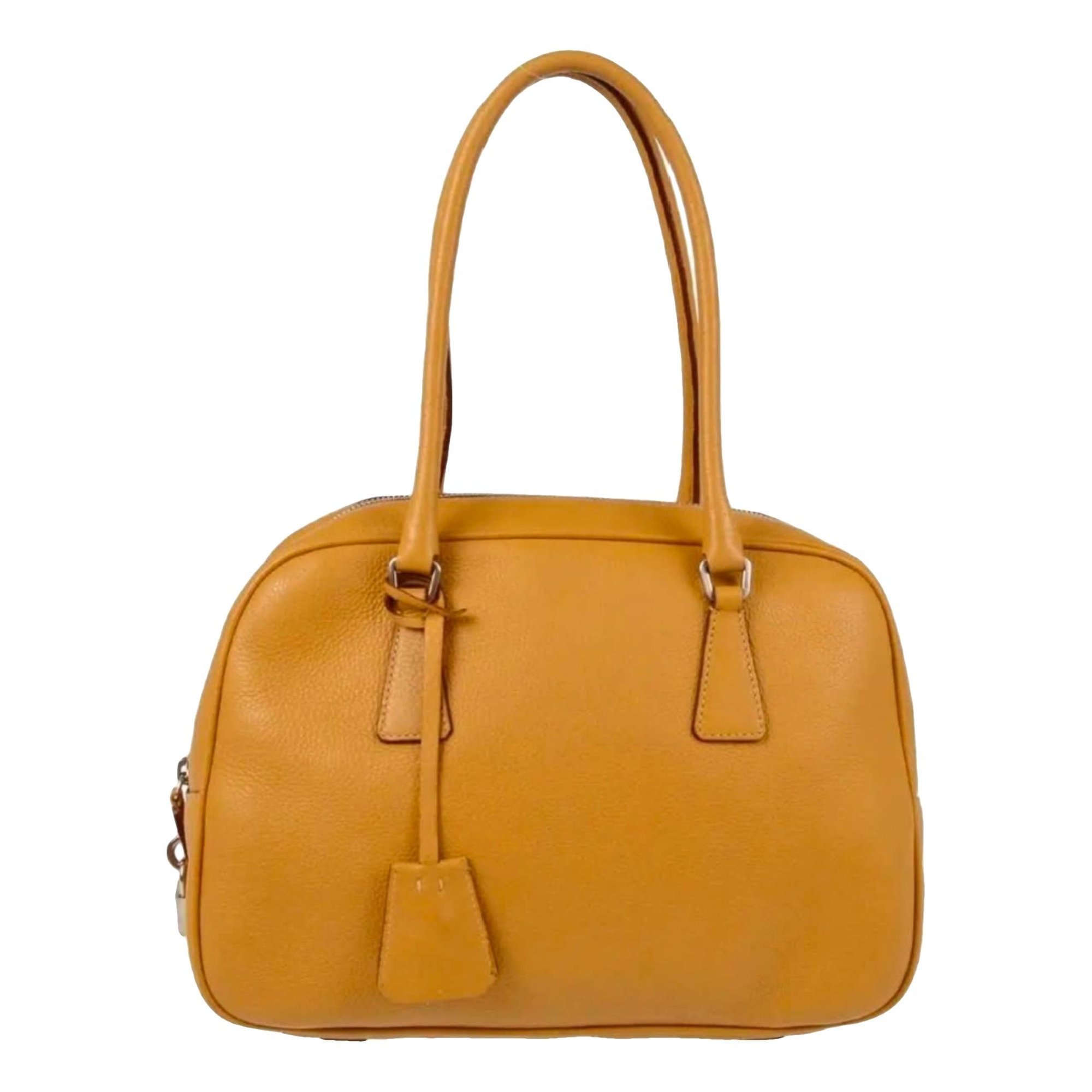 Bowling leather handbag