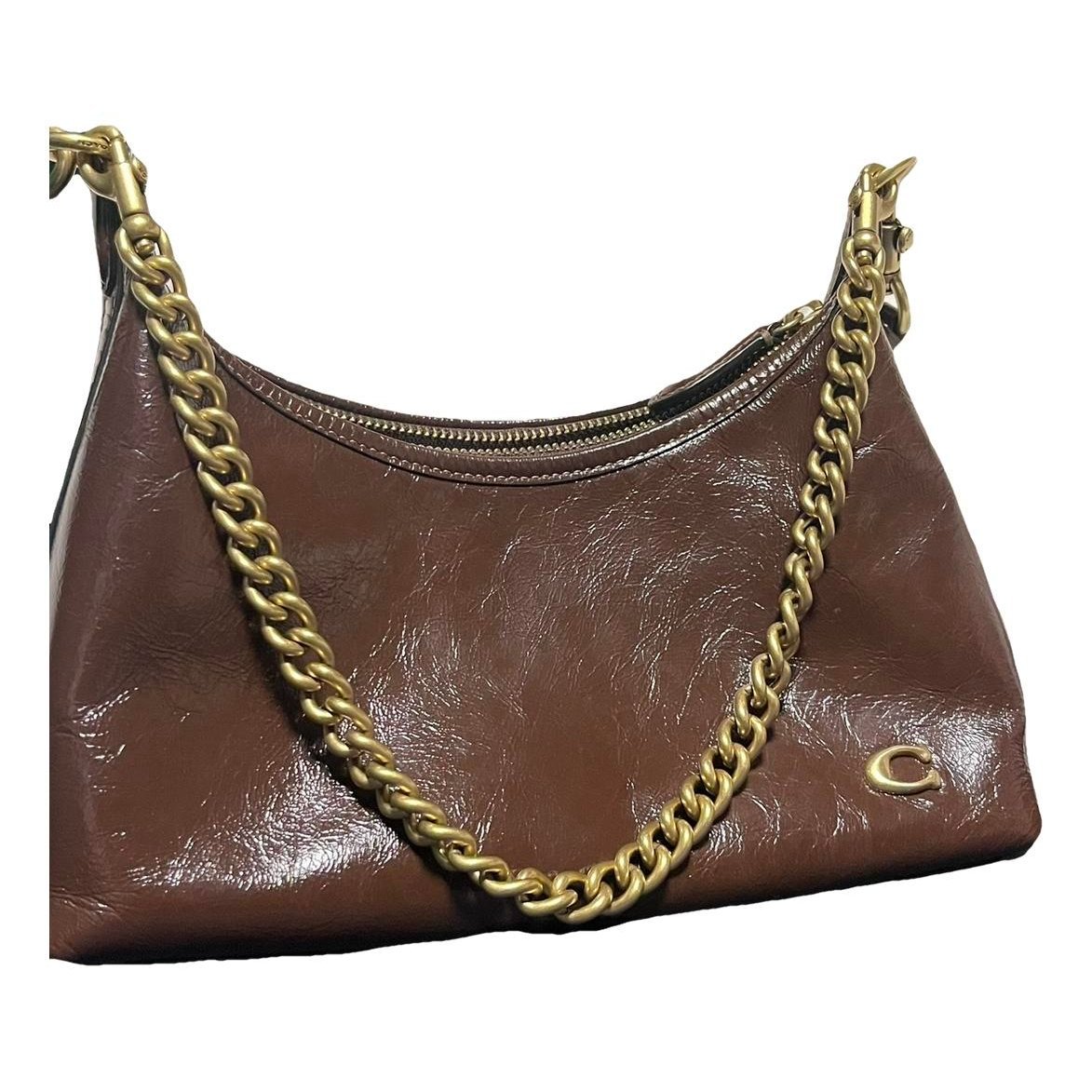 Patent leather handbag