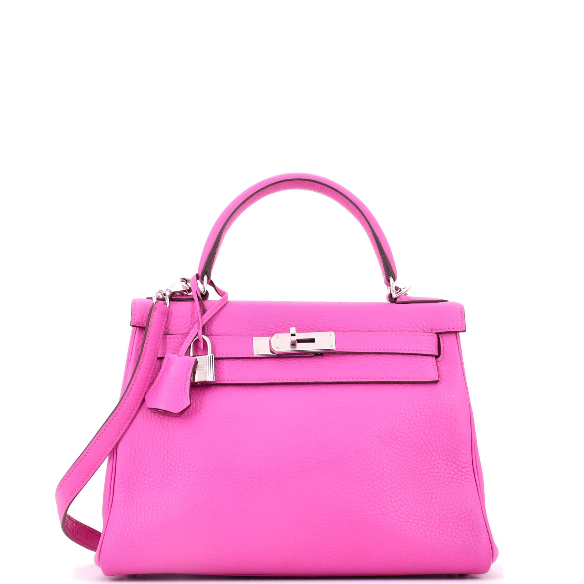 Kelly Handbag Magnolia Clemence with Palladium Hardware 28