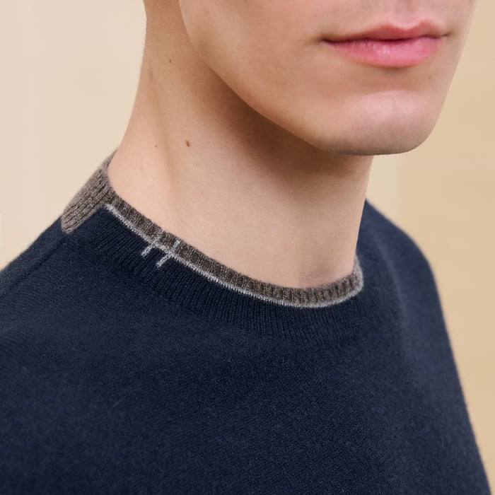 Marine Cashmere "Doubles Cotes H" Crewneck Sweater