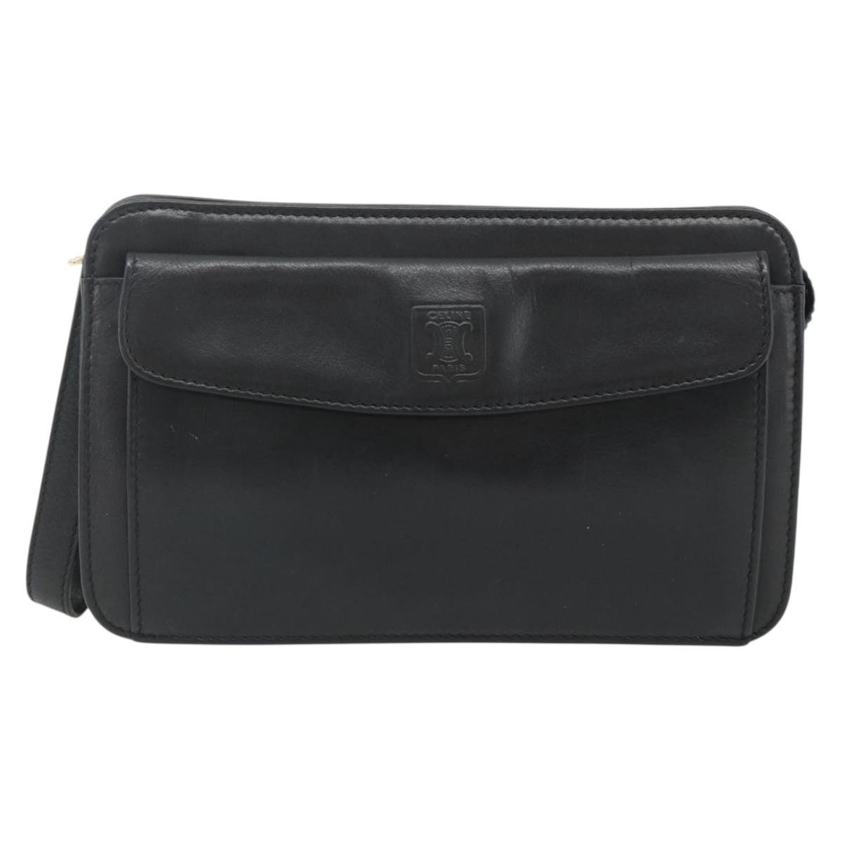 Leather clutch bag