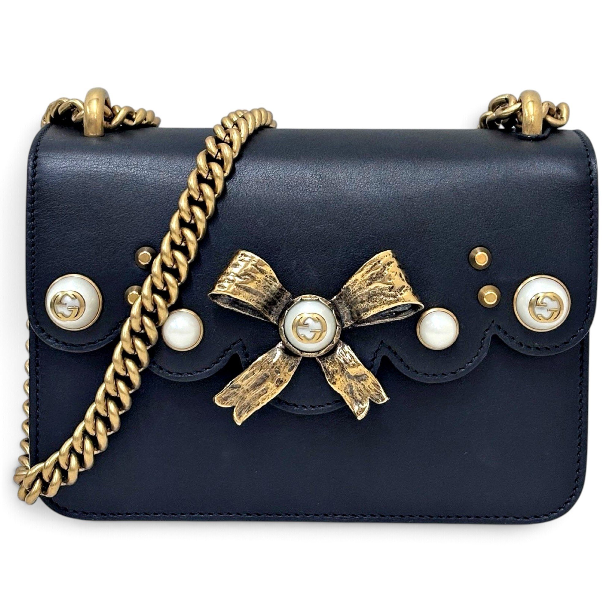 GG Marmont Ribbon leather handbag