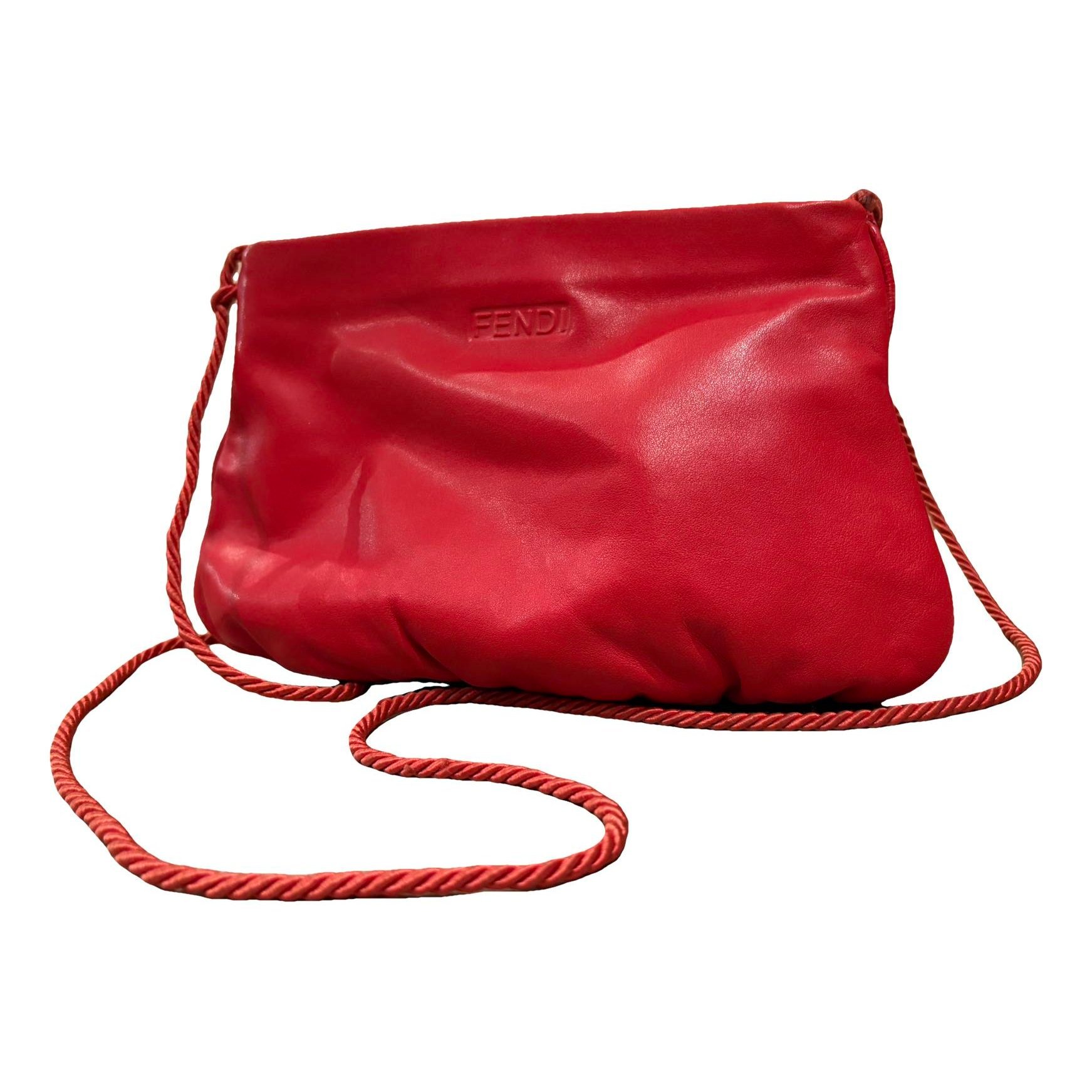 Leather clutch bag